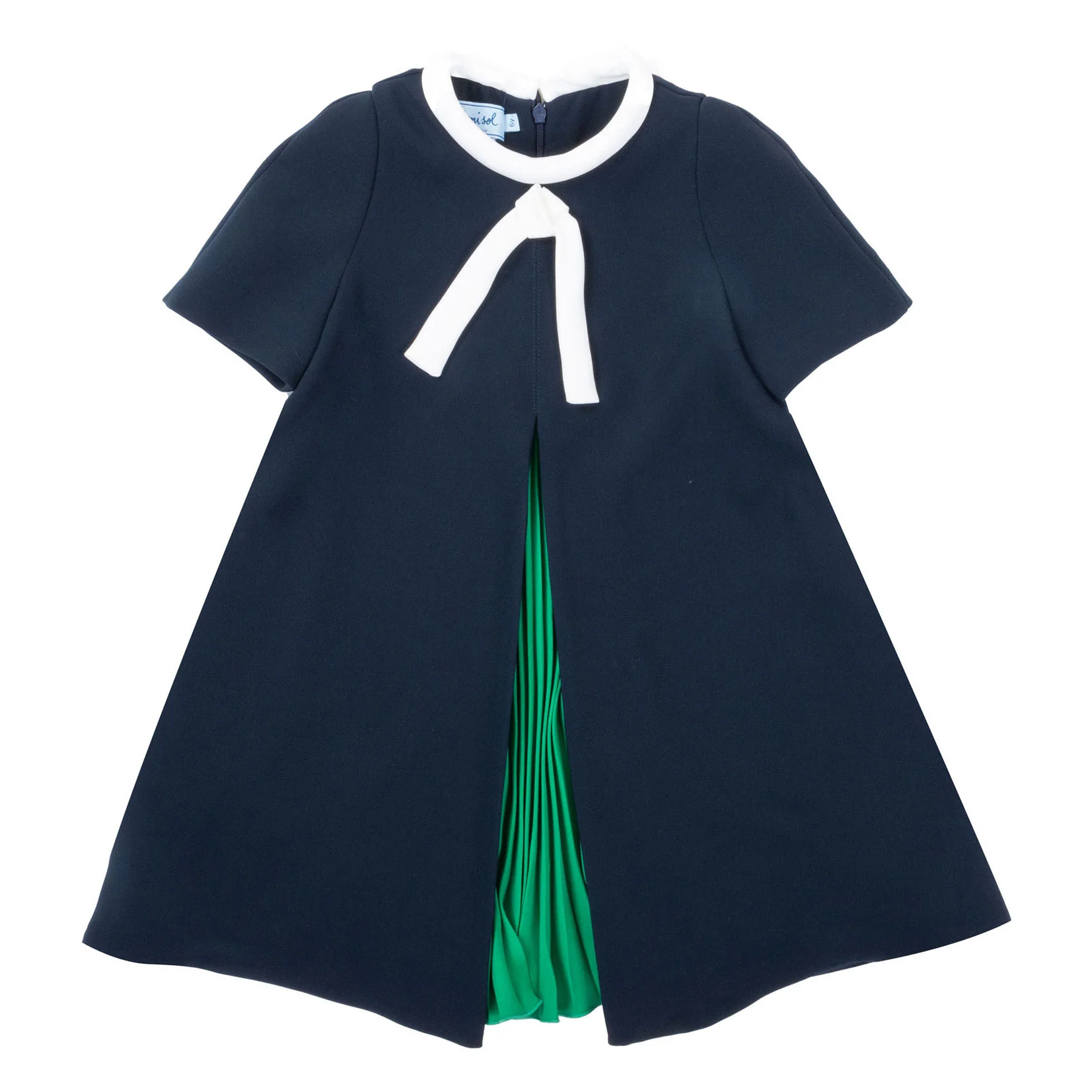 Mimisol Dark Blue Pleated Detail Dress