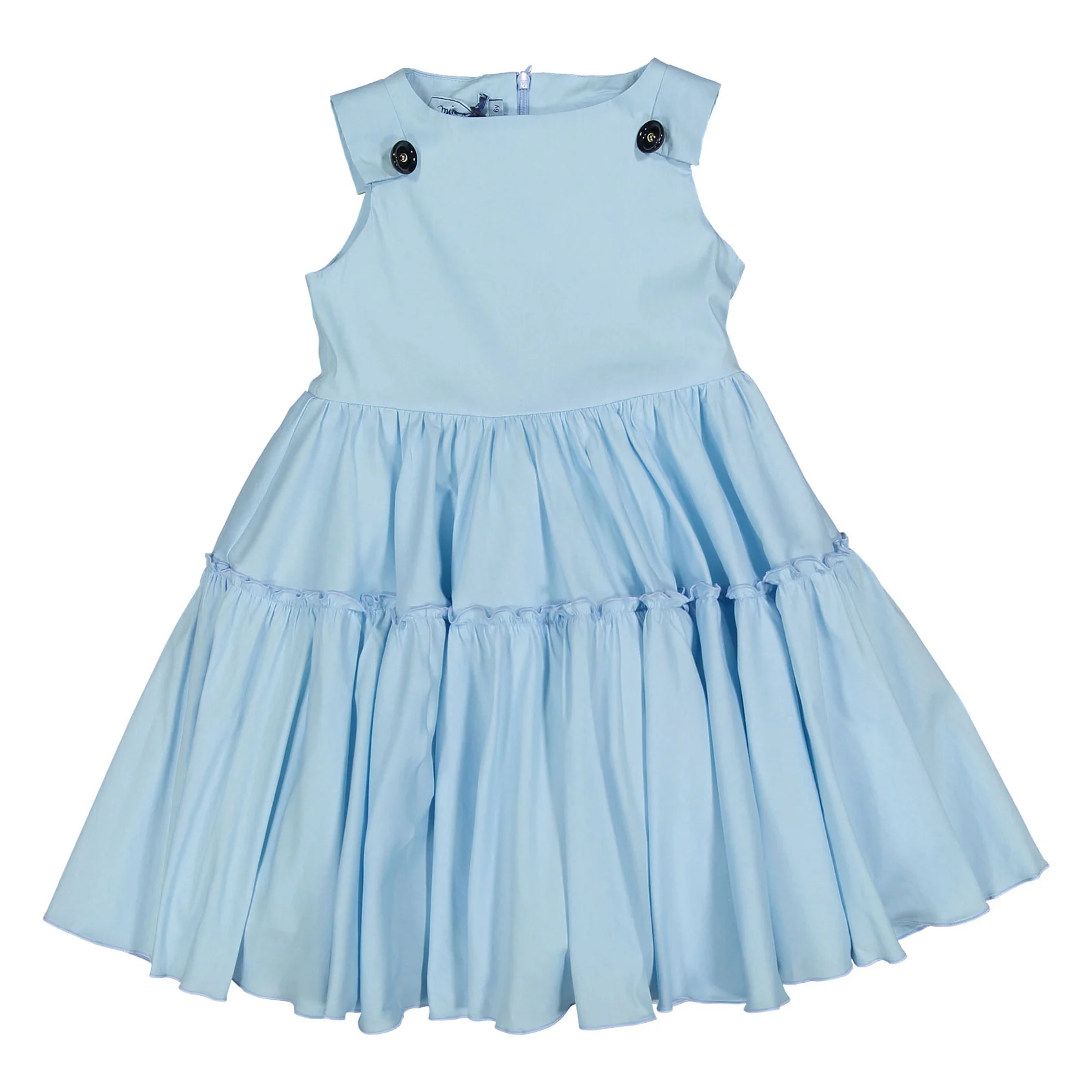 Mimisol Light Blue Button Embellished Dress