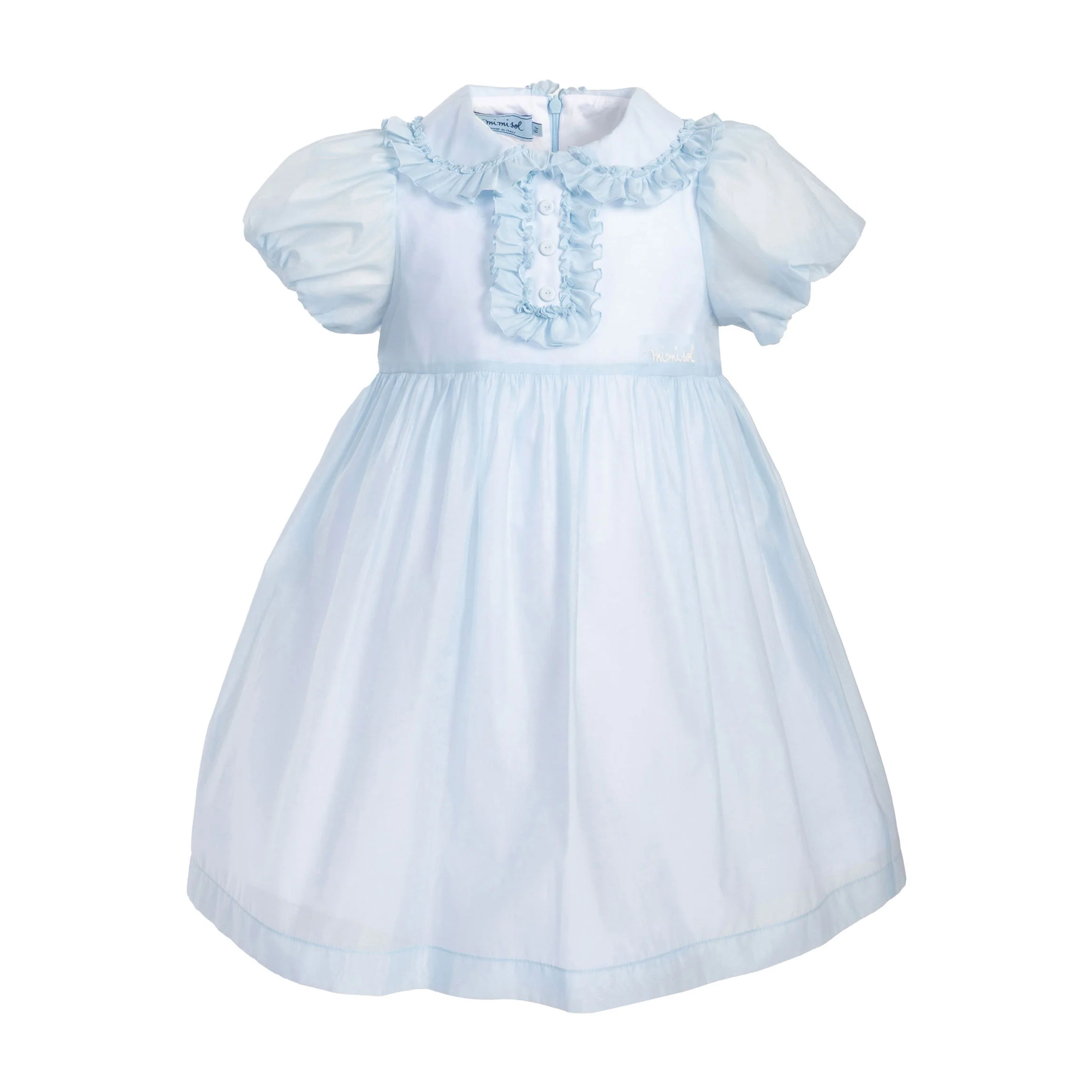 Mimisol Light Blue Cotton Organza Dress