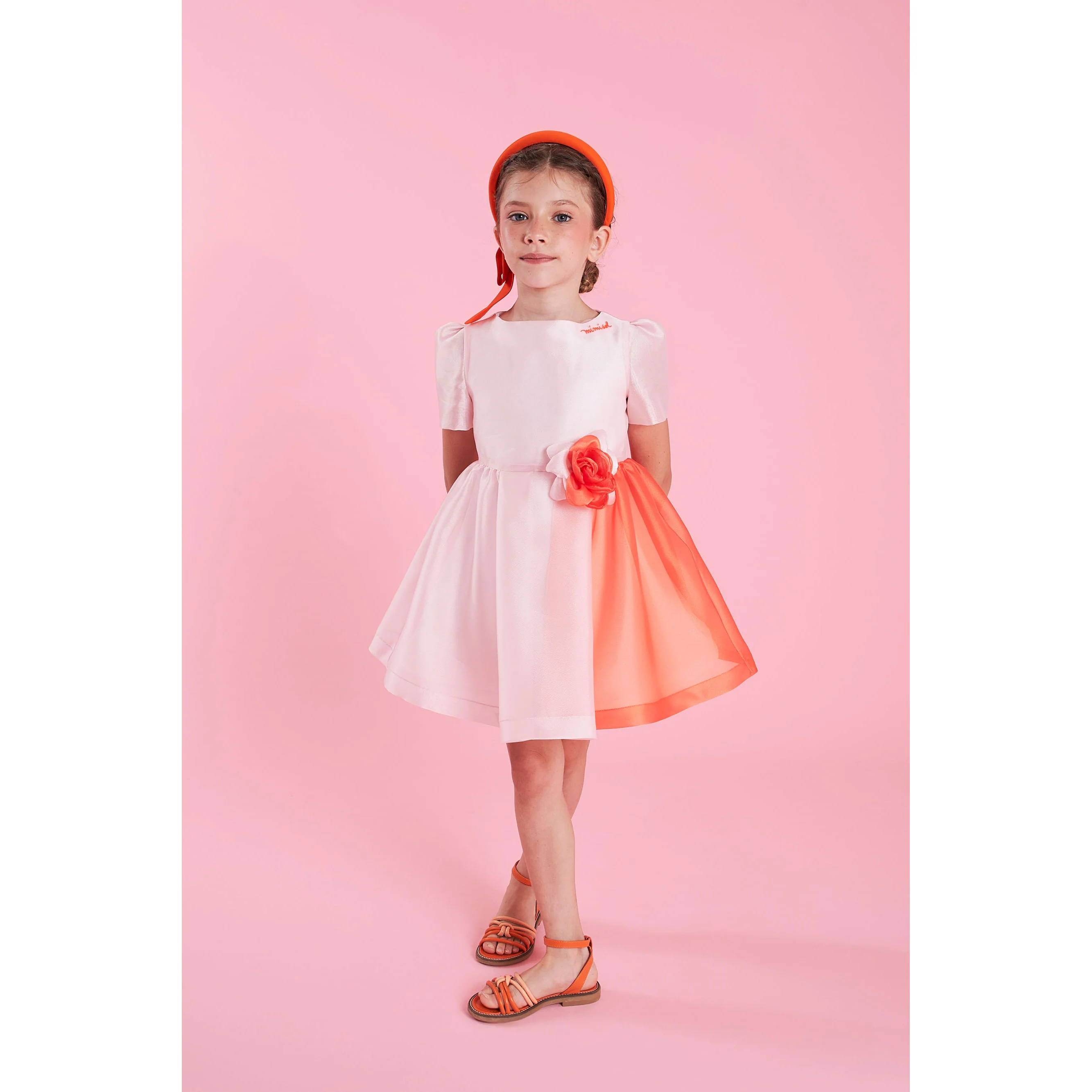 Mimisol Pink Bicolor Organza Dress - Image 2