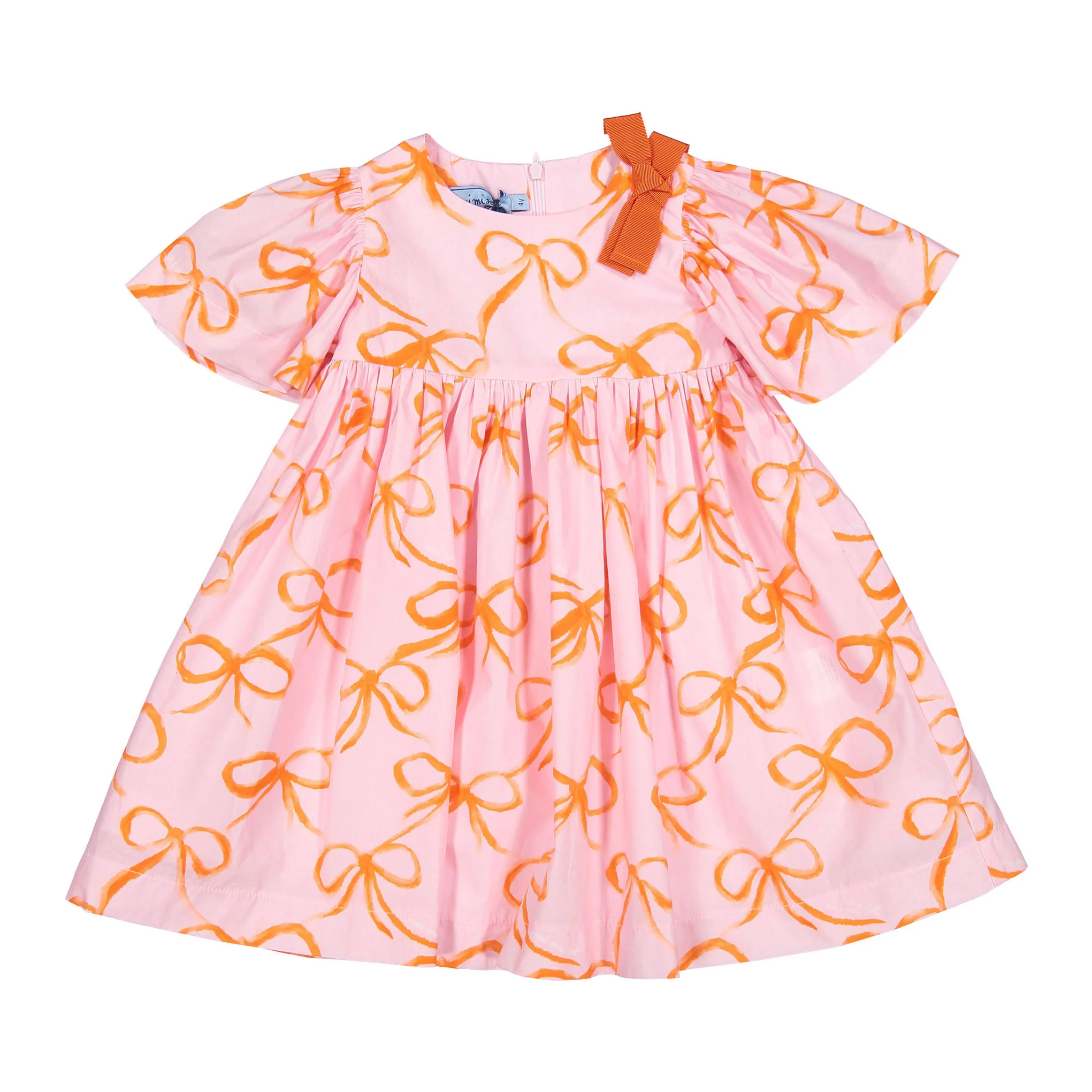 Mimisol Pink Bow Print Dress