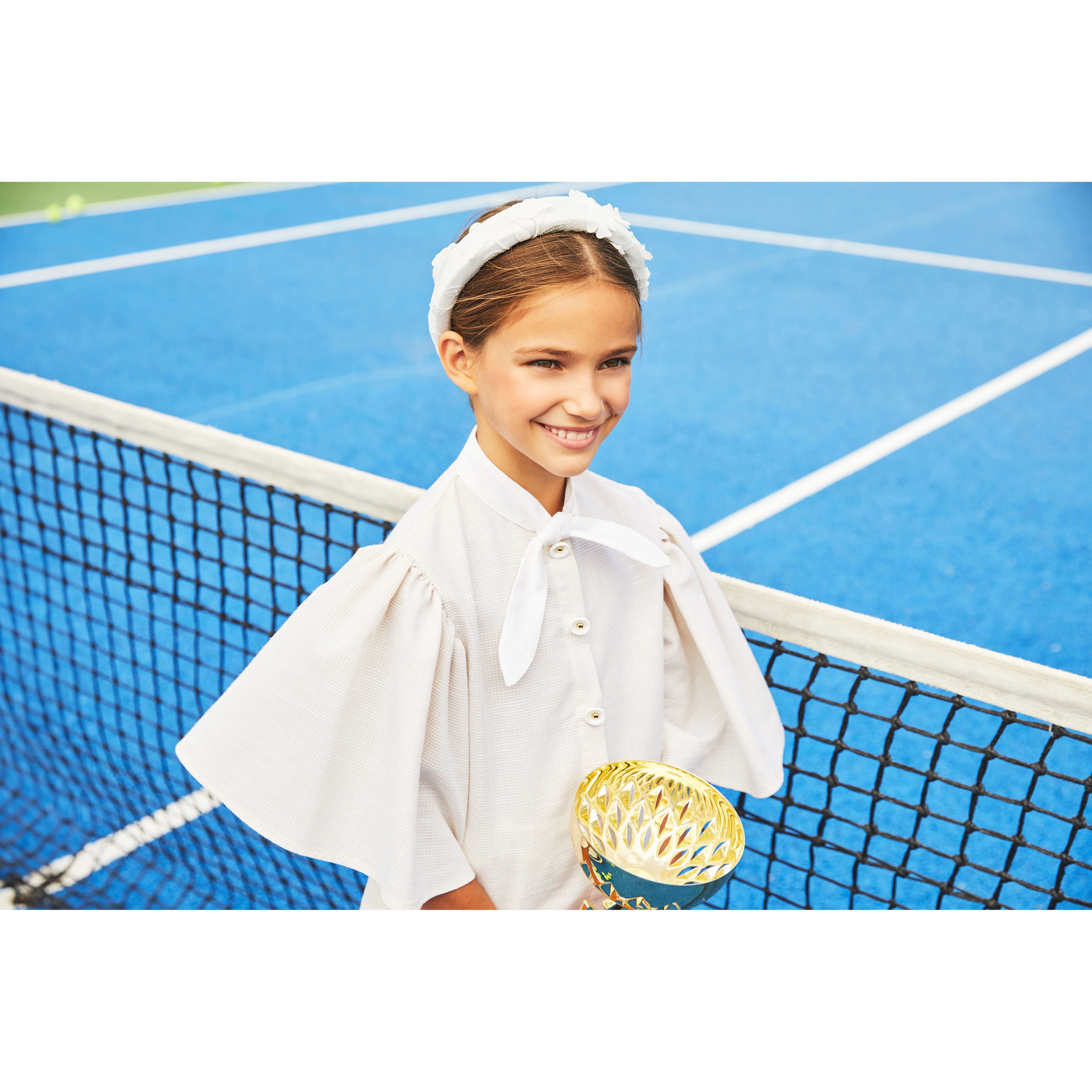 Mimisol White Wide Sleeve Cotton Shirt - Image 2