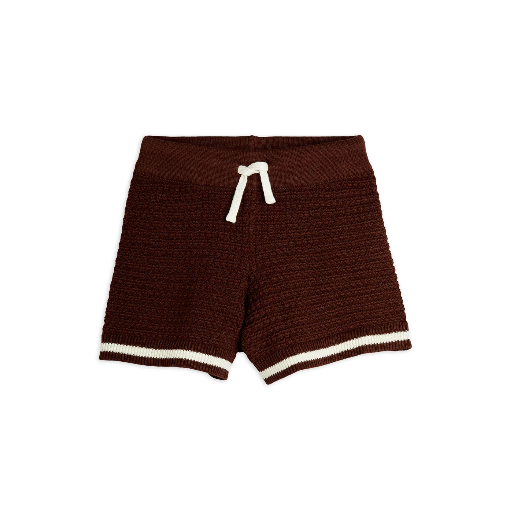 Mini Rodini Brown Crochet Knit Shorts