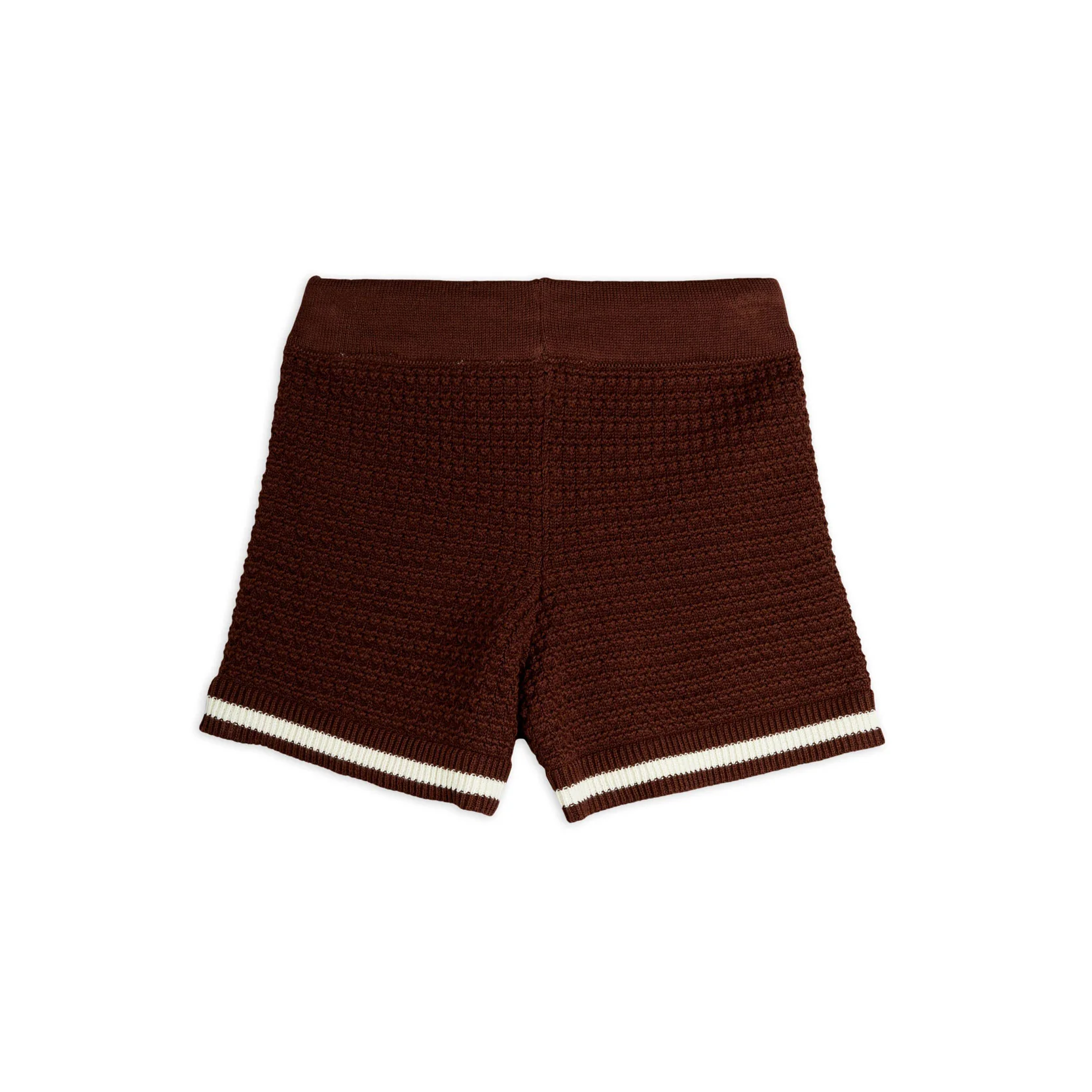 Mini Rodini Brown Crochet Knit Shorts - Image 2