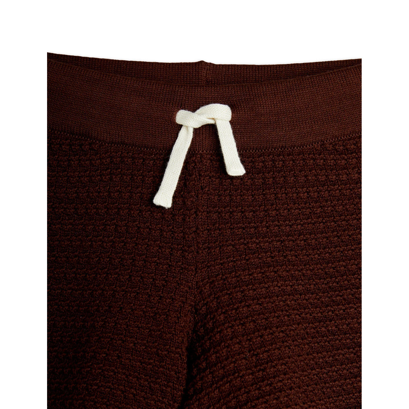 Mini Rodini Brown Crochet Knit Shorts - Image 3