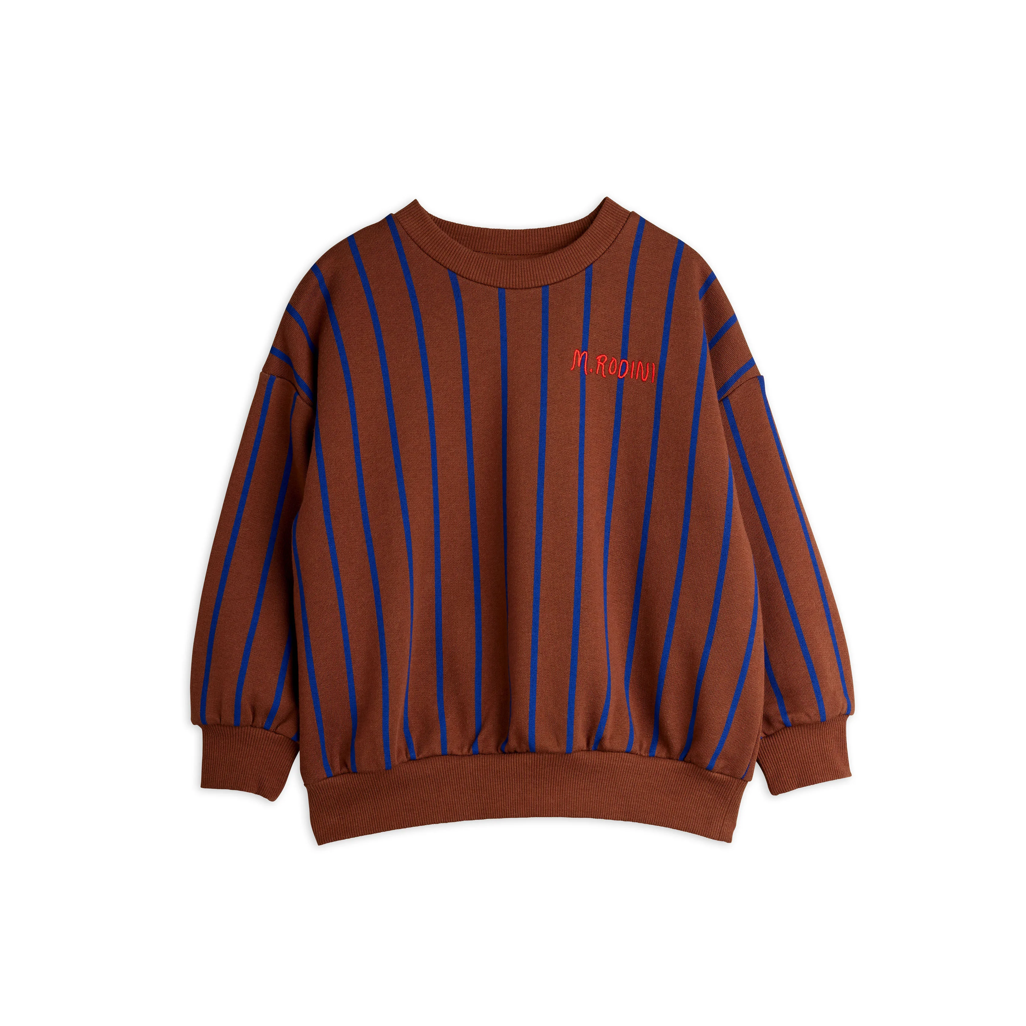 Mini Rodini Brown Vertical Stripe Sweatshirt