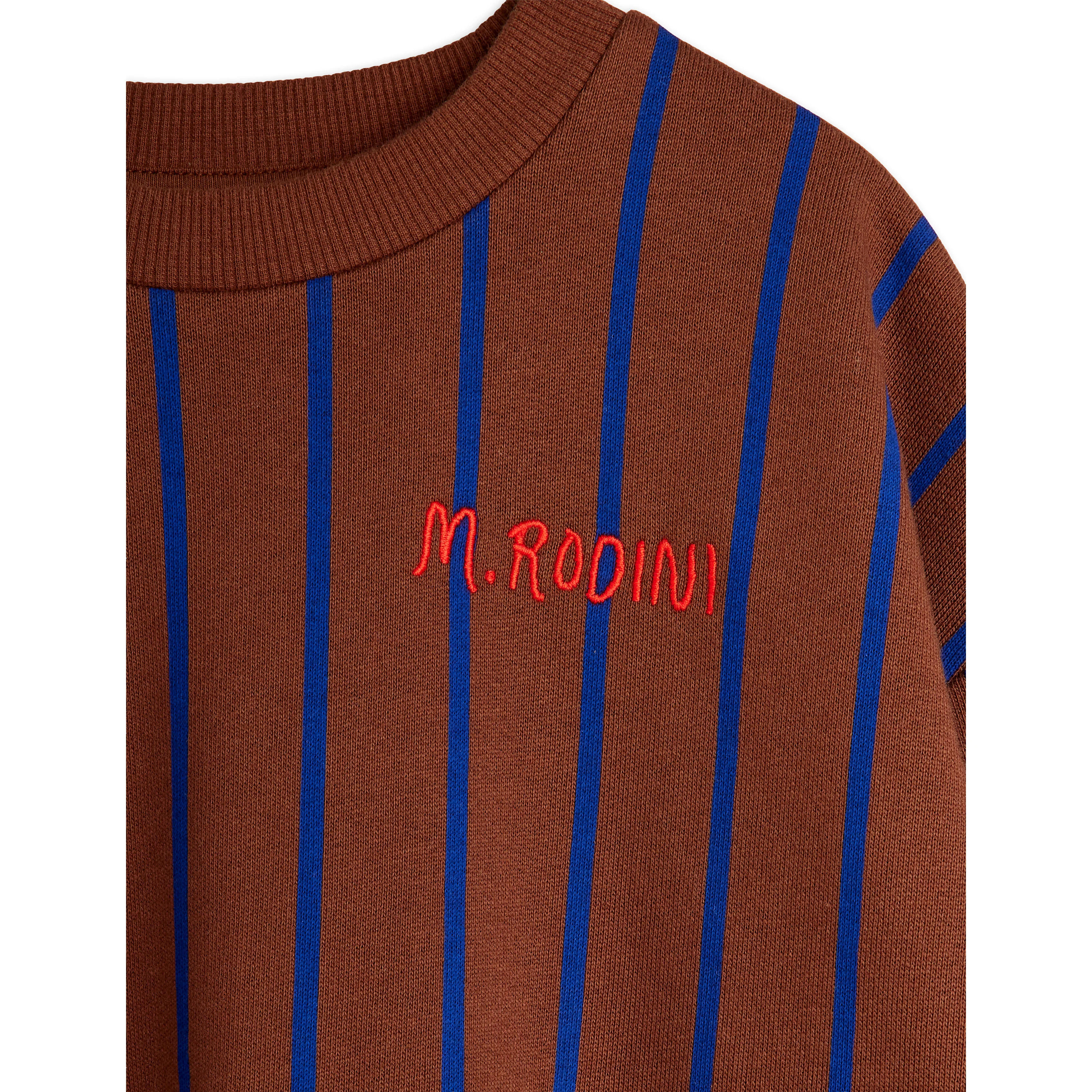 Mini Rodini Brown Vertical Stripe Sweatshirt - Image 3