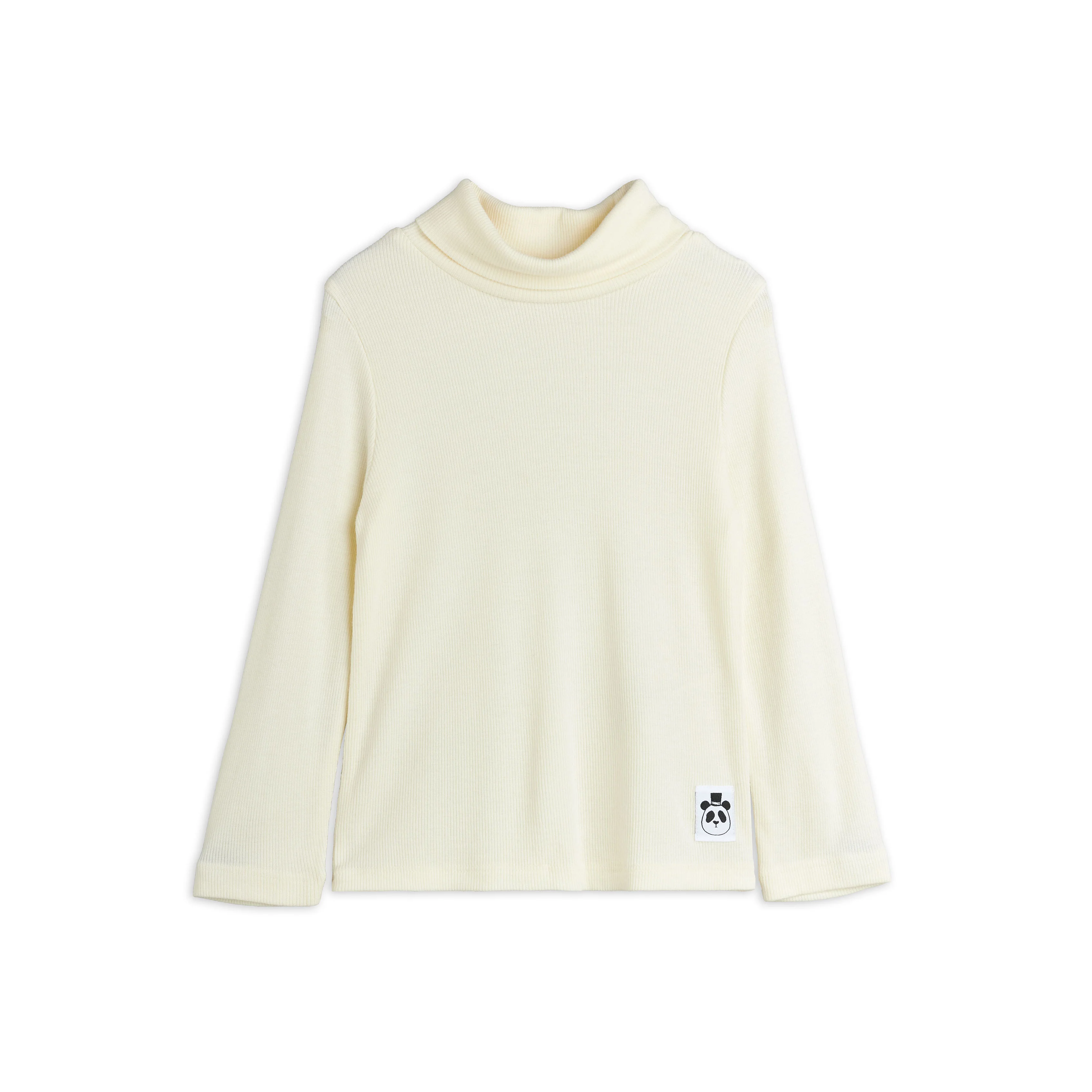 Mini Rodini Cream Modal Rib Turtleneck