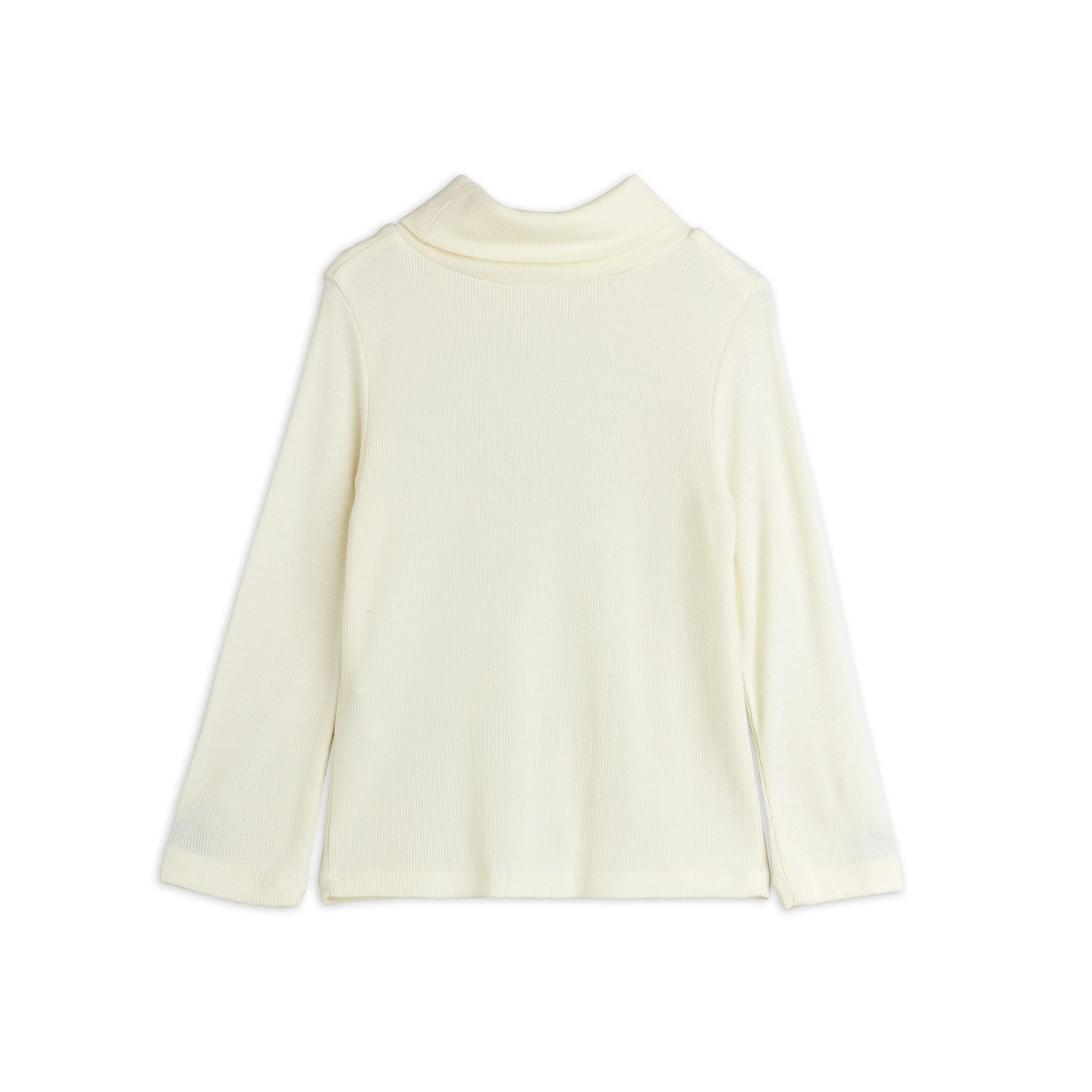 Mini Rodini Cream Modal Rib Turtleneck - Image 2