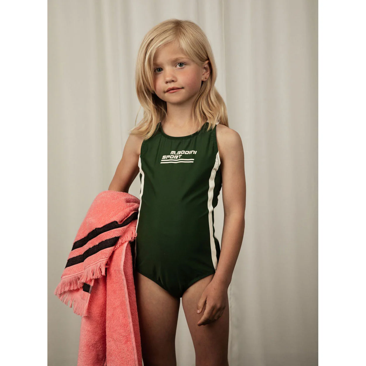 Mini Rodini Green M Rodini Sport Swimsuit - Image 2