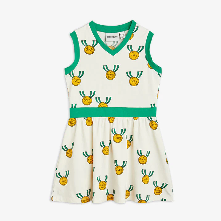 Mini Rodini Grey Medal Aop Dress