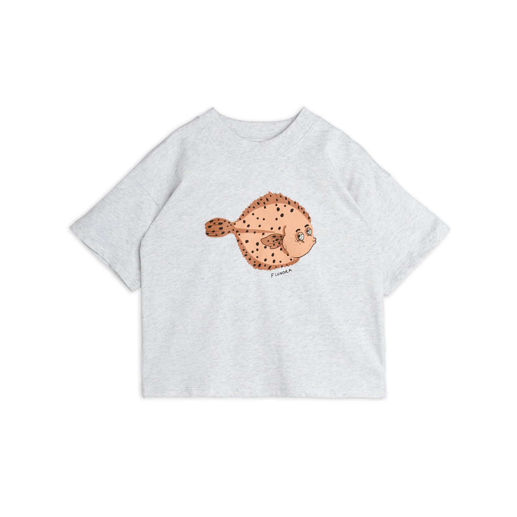 Mini Rodini Grey Melange Flundra Tee