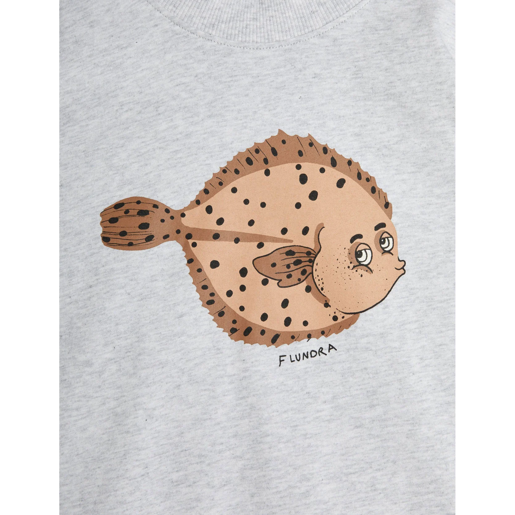 Mini Rodini Grey Melange Flundra Tee - Image 3