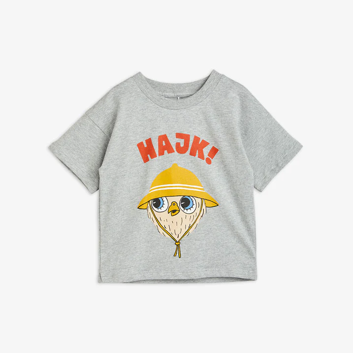 Mini Rodini Grey Melange Hike Tee