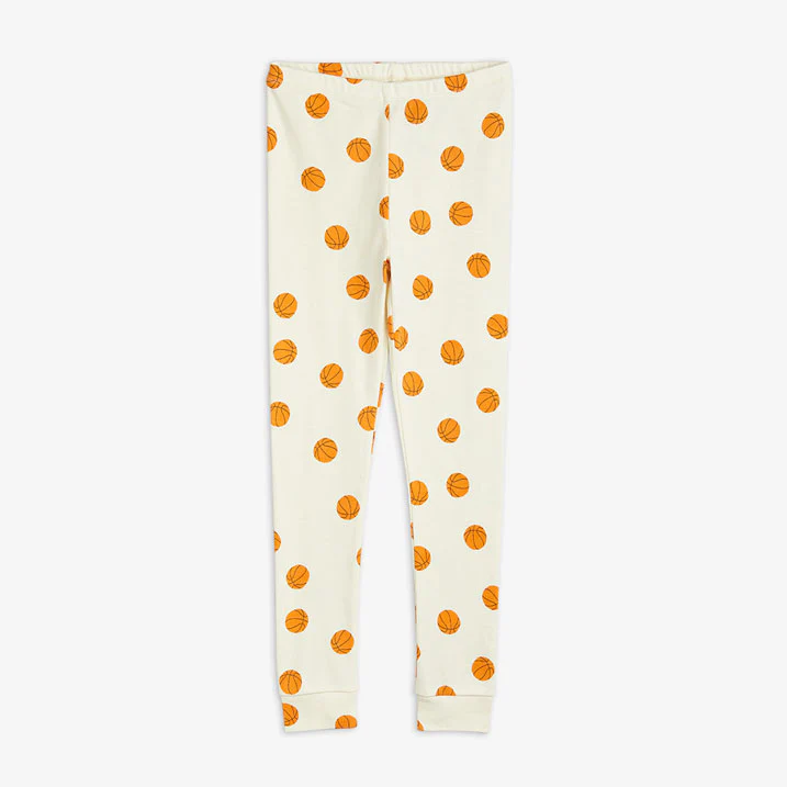 Mini Rodini Offwhite Basketball Aop Leggings - Image 3