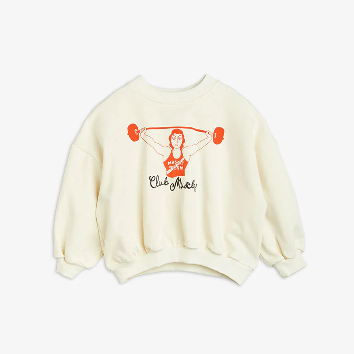 Mini Rodini Offwhite Club Muscles Sweatshirt