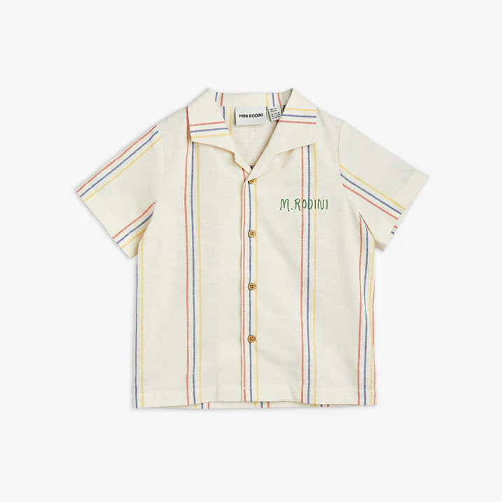 Mini Rodini Offwhite Stripe Woven Shirt