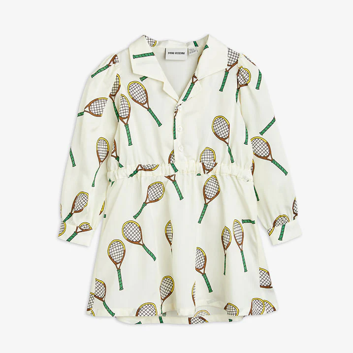 Mini Rodini Offwhite Tennis Aop Woven Dress