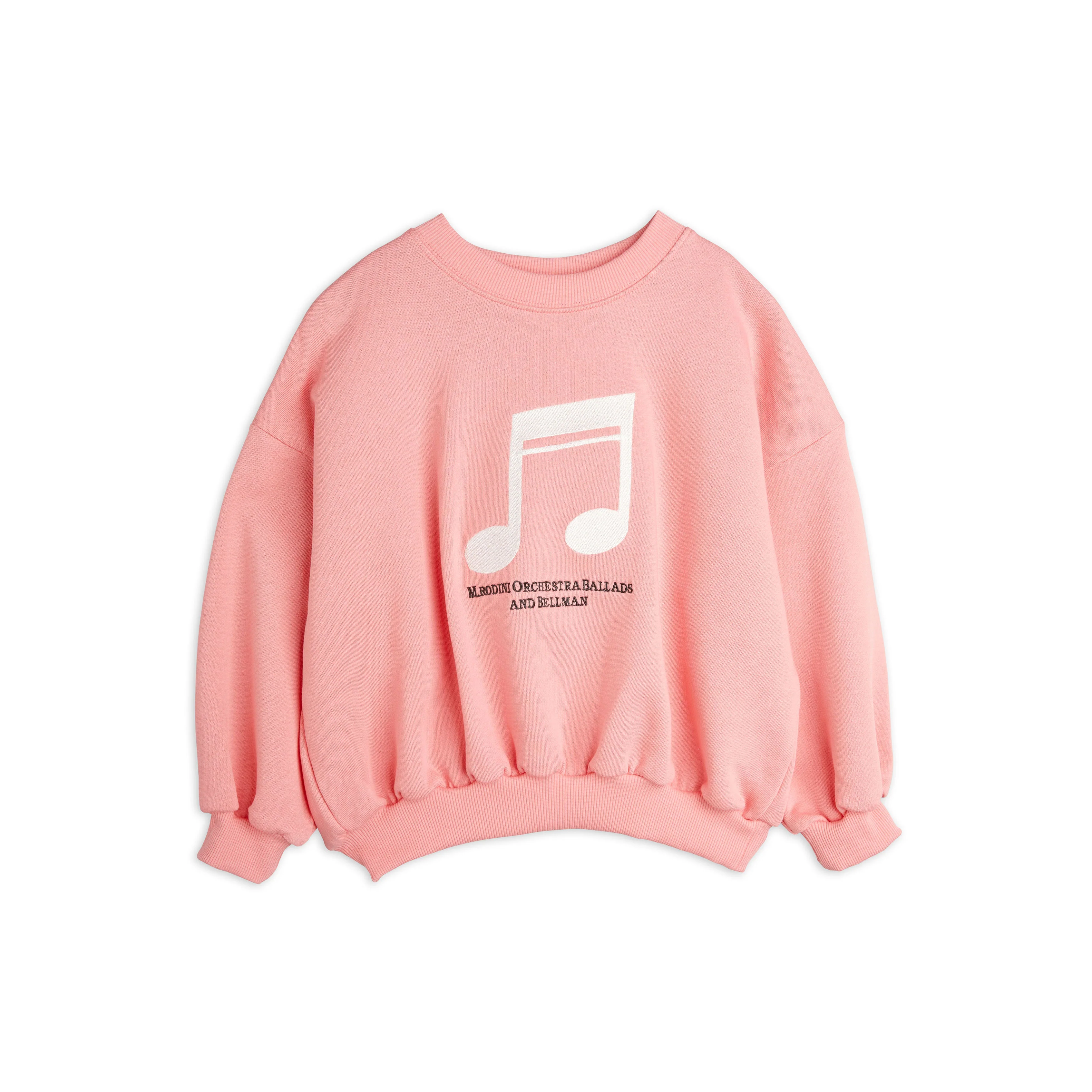Mini Rodini Pink Note Embroidered Sweatshirt