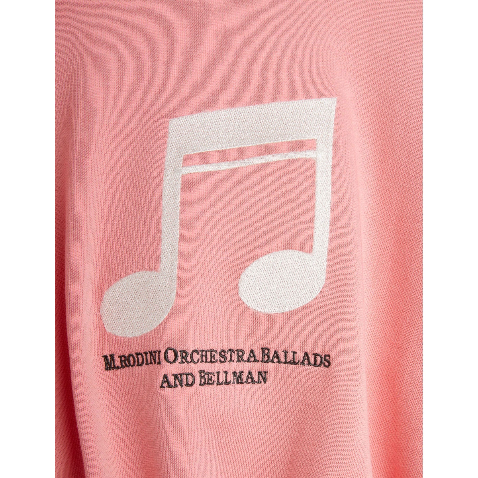 Mini Rodini Pink Note Embroidered Sweatshirt - Image 3