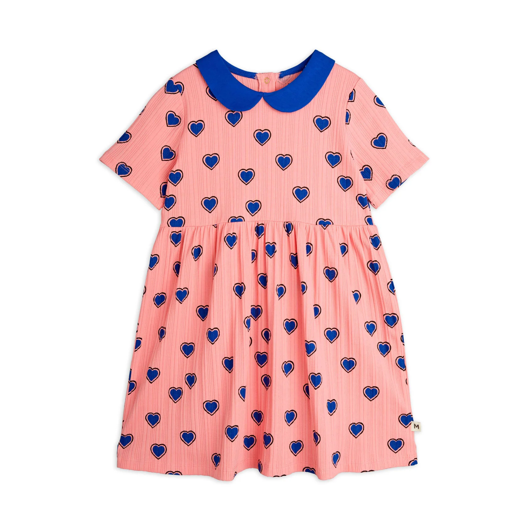 Mini Rodini Pink Outlined Hearts Dress