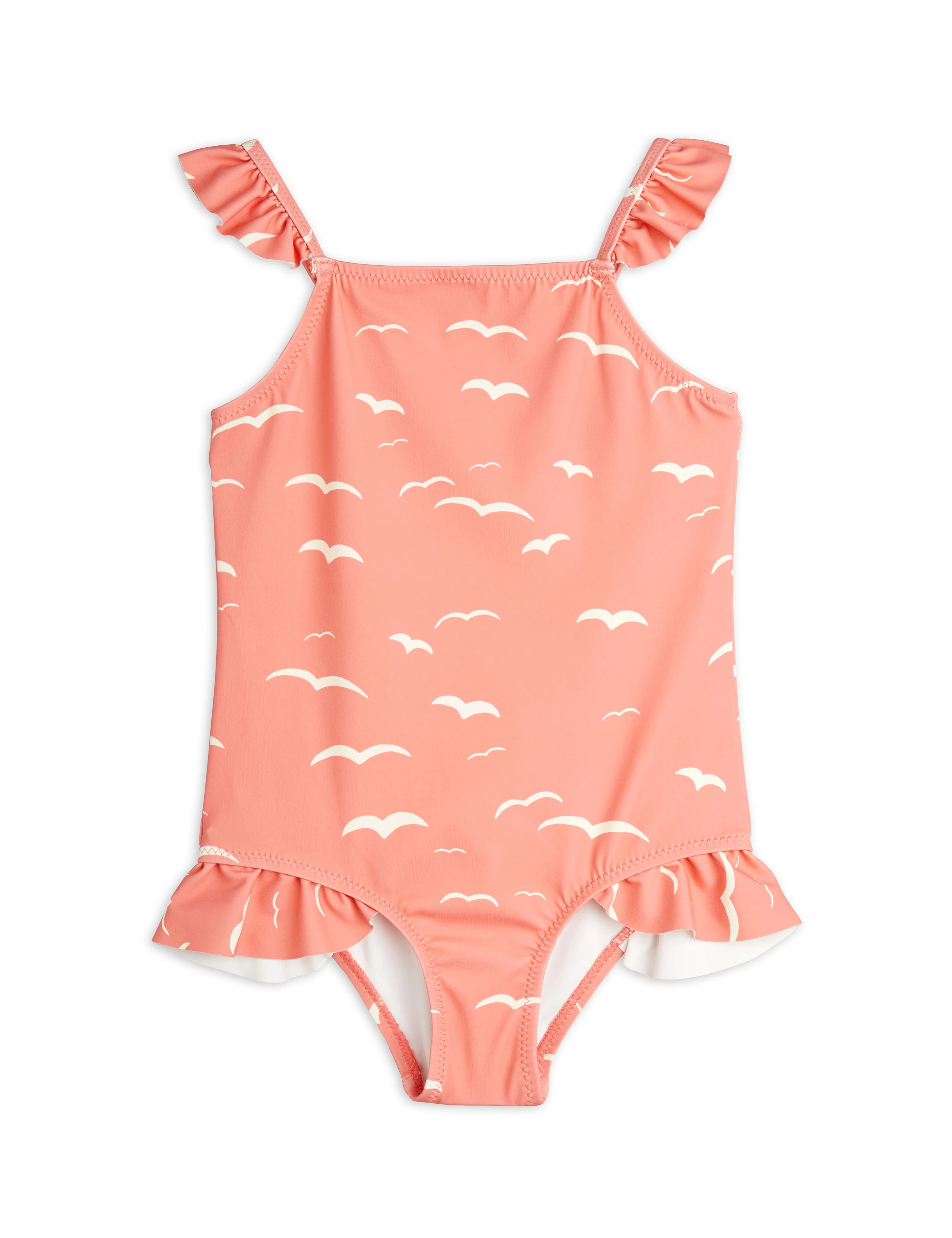 Mini Rodini Pink Seagull Frill Swimsuit