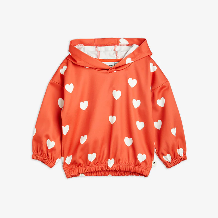 Mini Rodini Red Hearts Hoodie