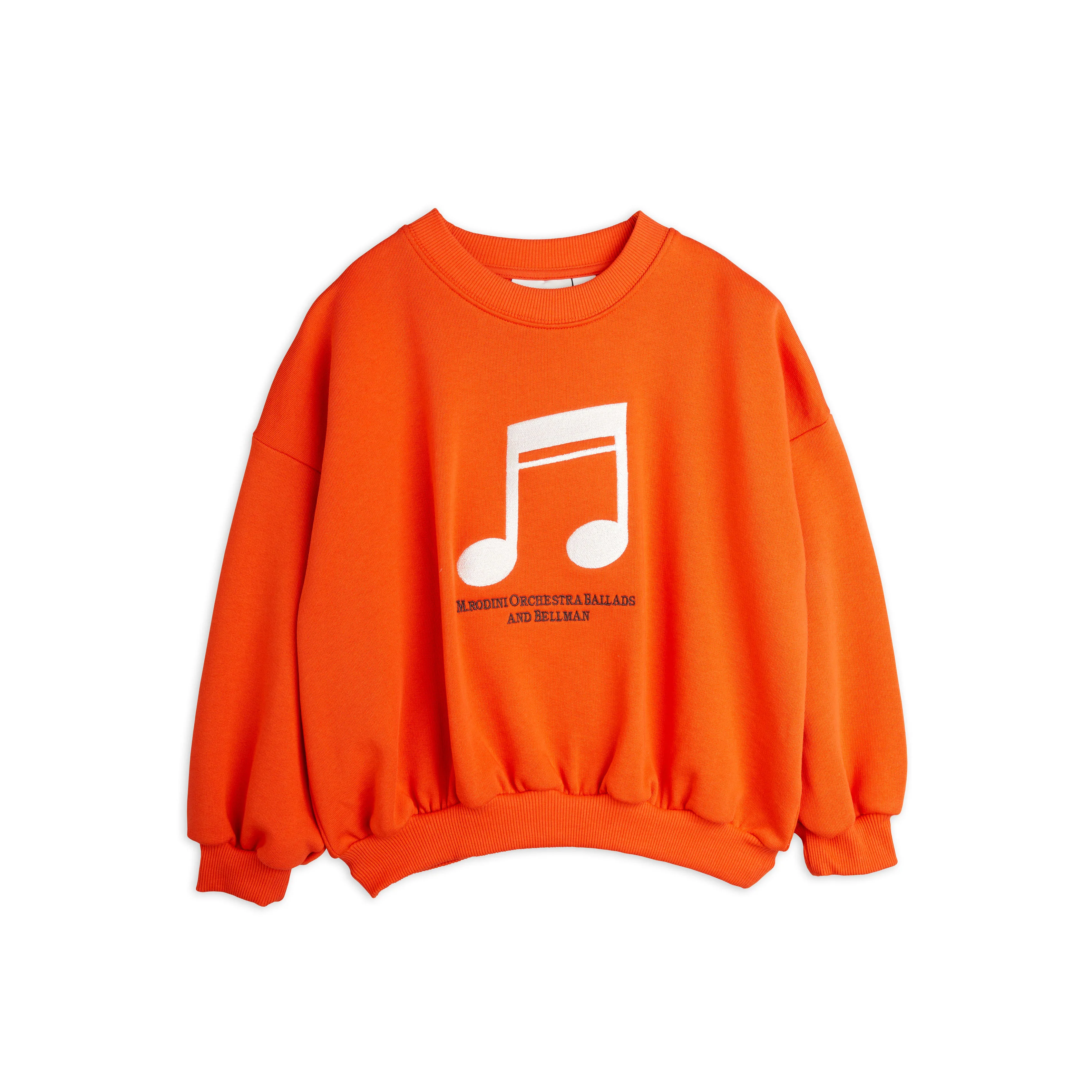 Mini Rodini Red Note Embroidered Sweatshirt
