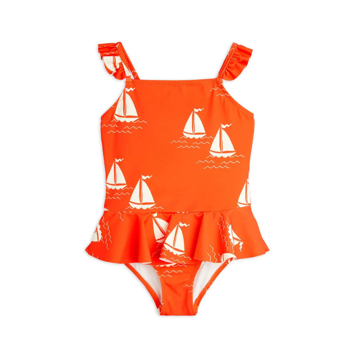 Mini Rodini Red Sailing Boats Skirt Swimsuit