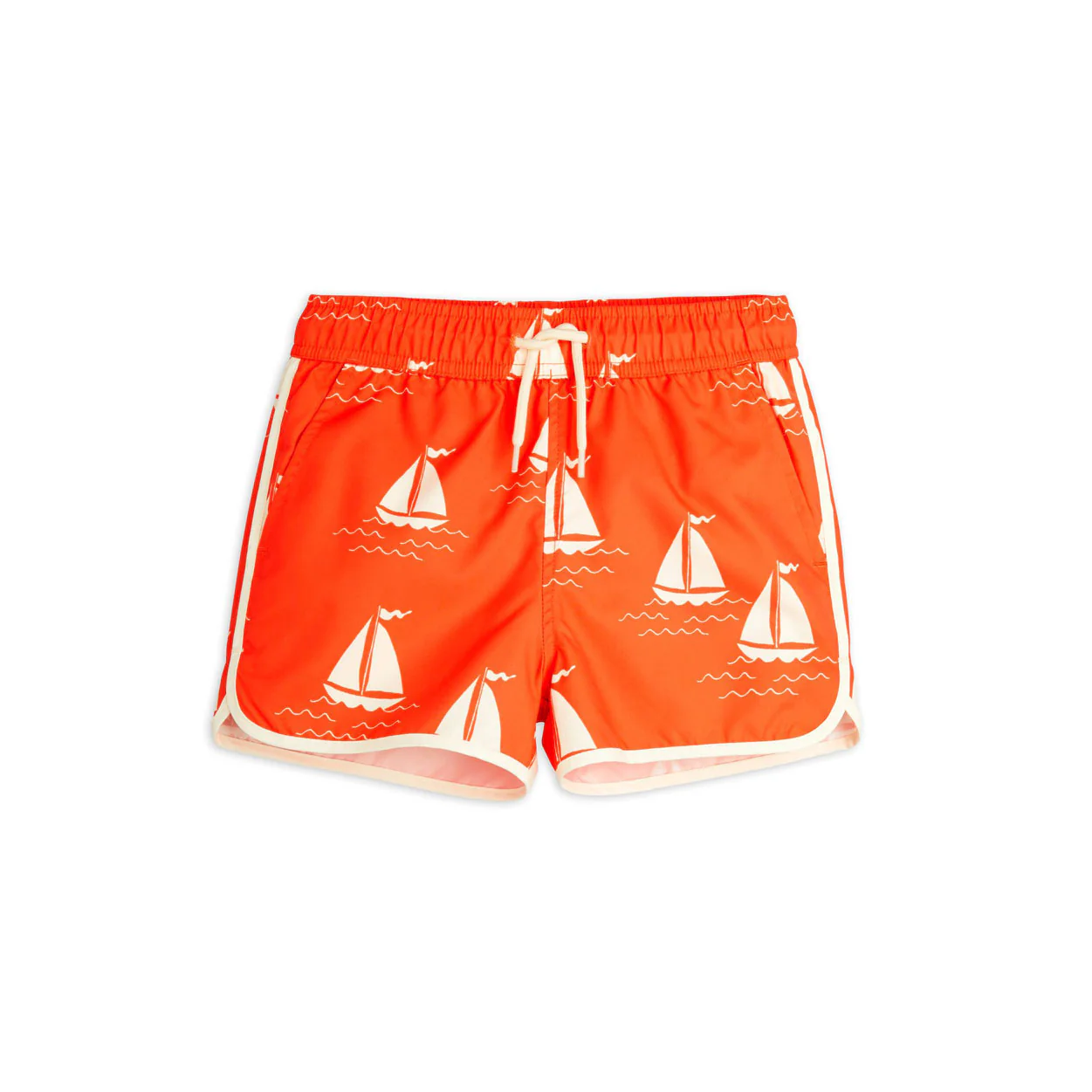 Mini Rodini Red Sailing Boats Swim Shorts