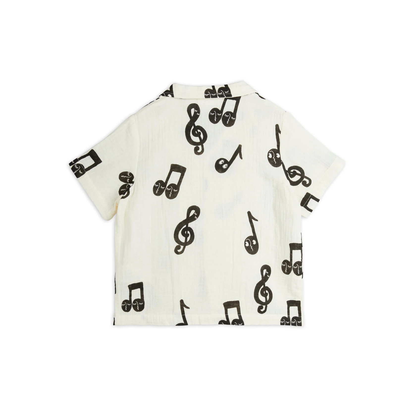 Mini Rodini White Note Muslin Shirt - Image 2