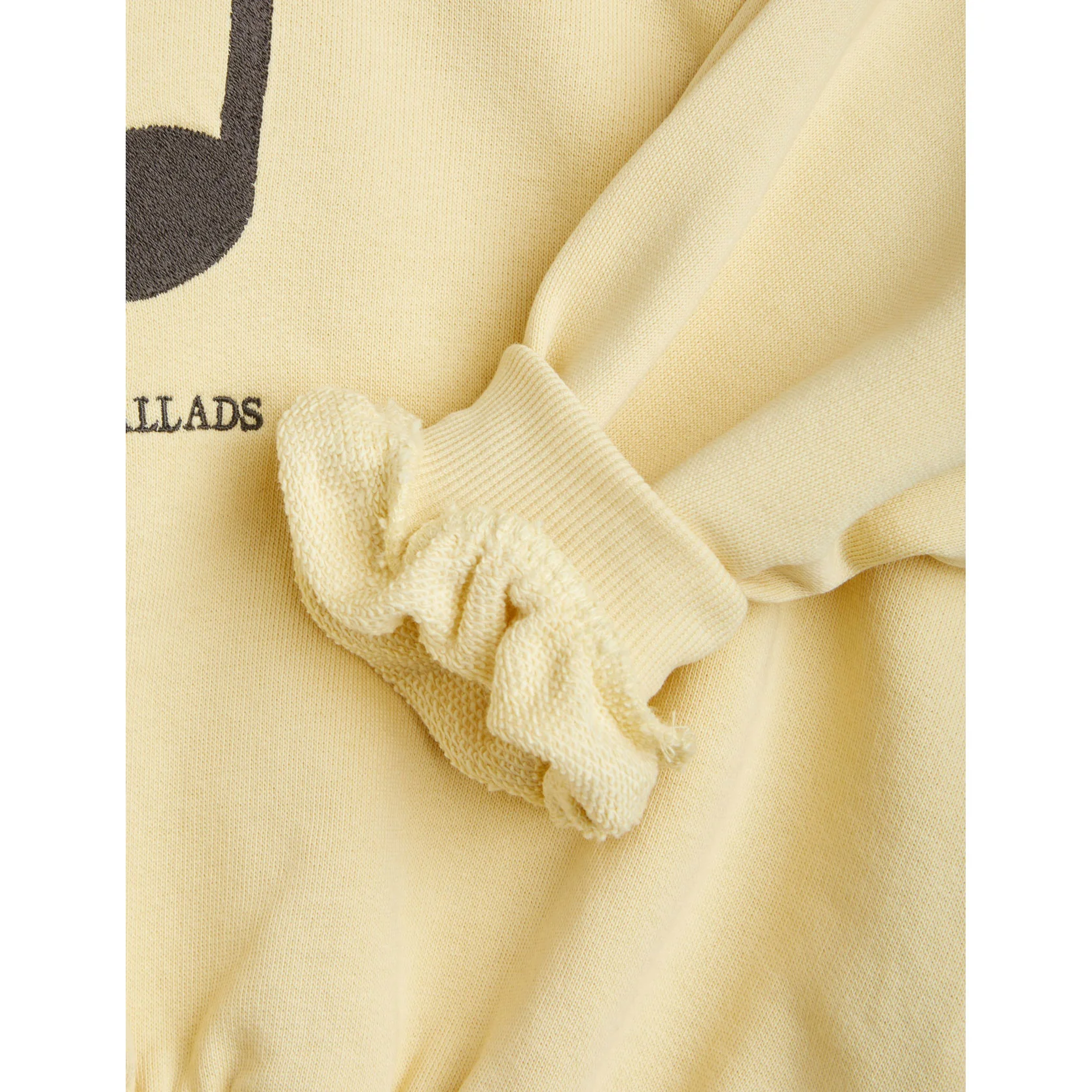 Mini Rodini Yellow Note Embroidered Sweatshirt - Image 3