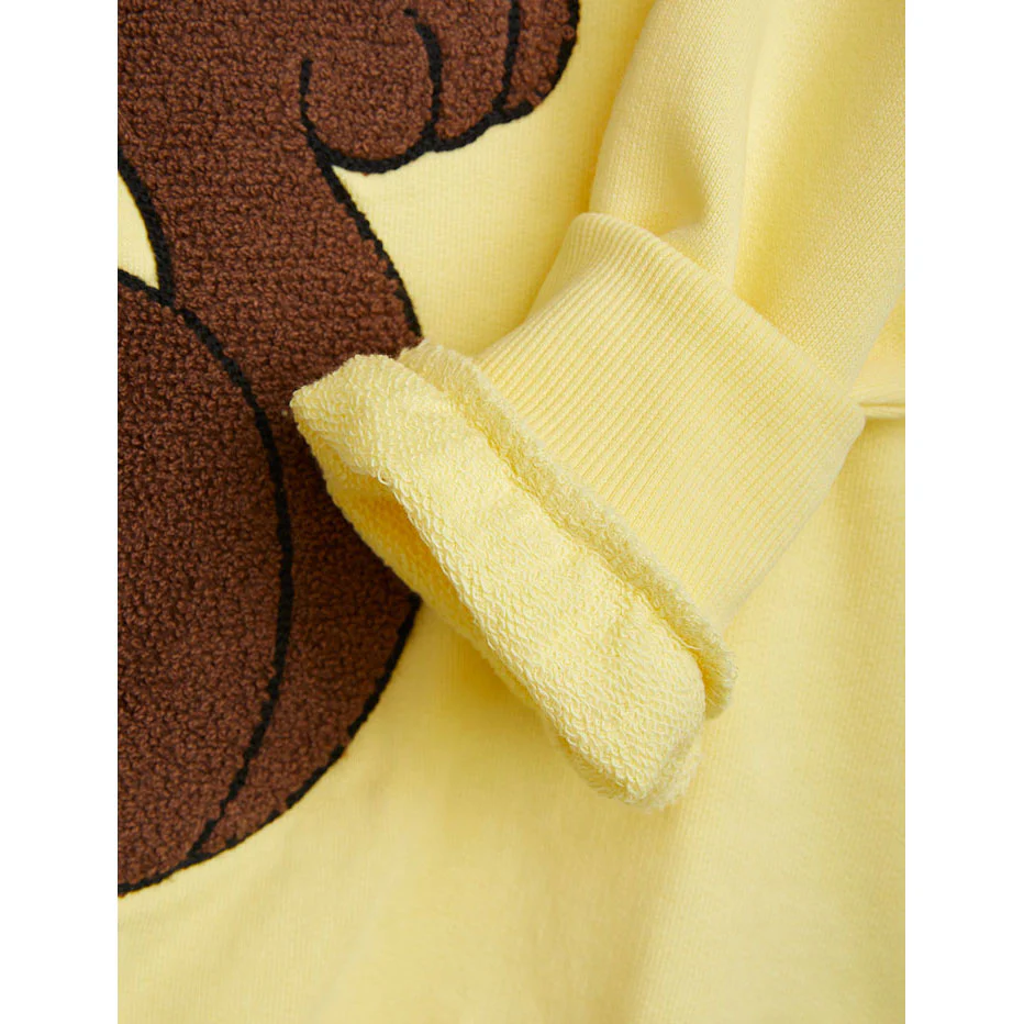 Mini Rodini Yellow Squirrel Chenille Embroidered Sweatshirt - Image 3