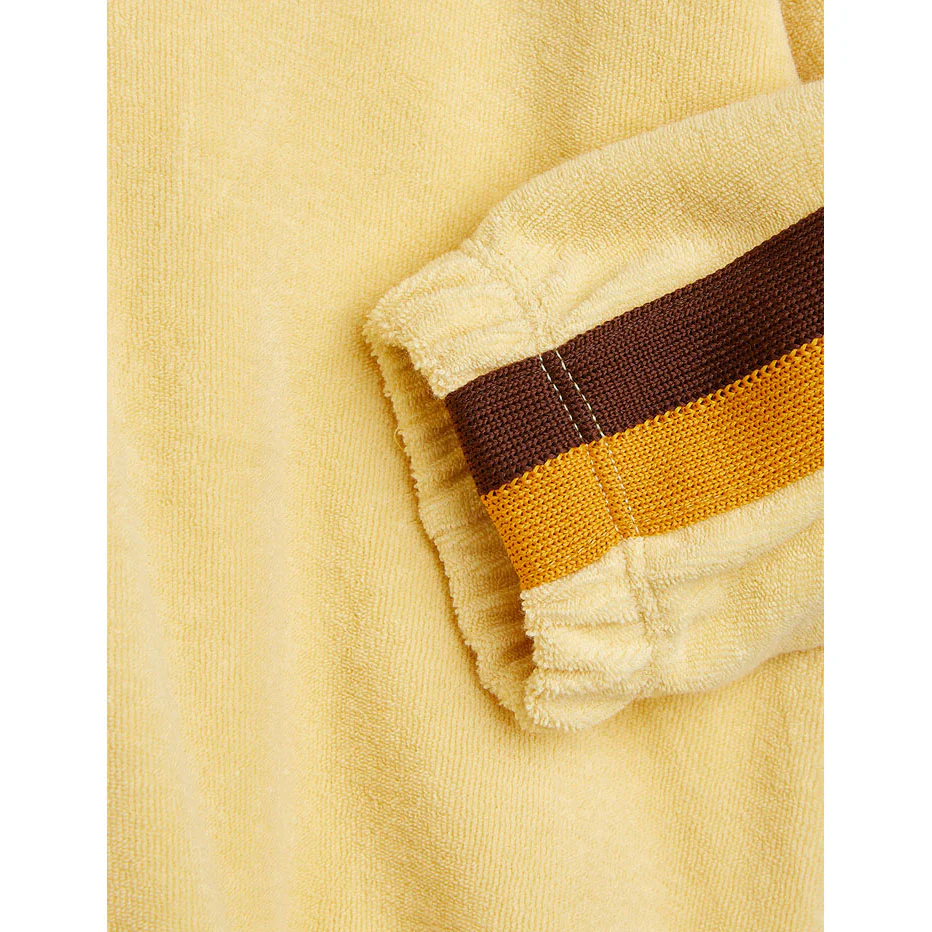 Mini Rodini Yellow Tennis Embroidered Terry Halfzip Sweatshirt - Image 3