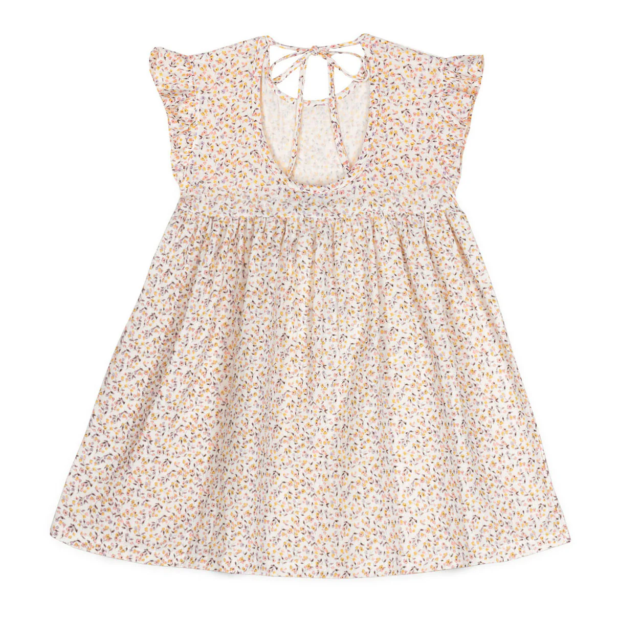 Mipounet Cream/Pink Printed Diana Muslin Dress - Image 2
