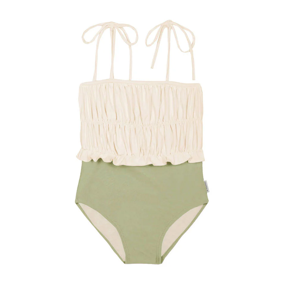 Mipounet Ecru/Green Julieta Swimsuit