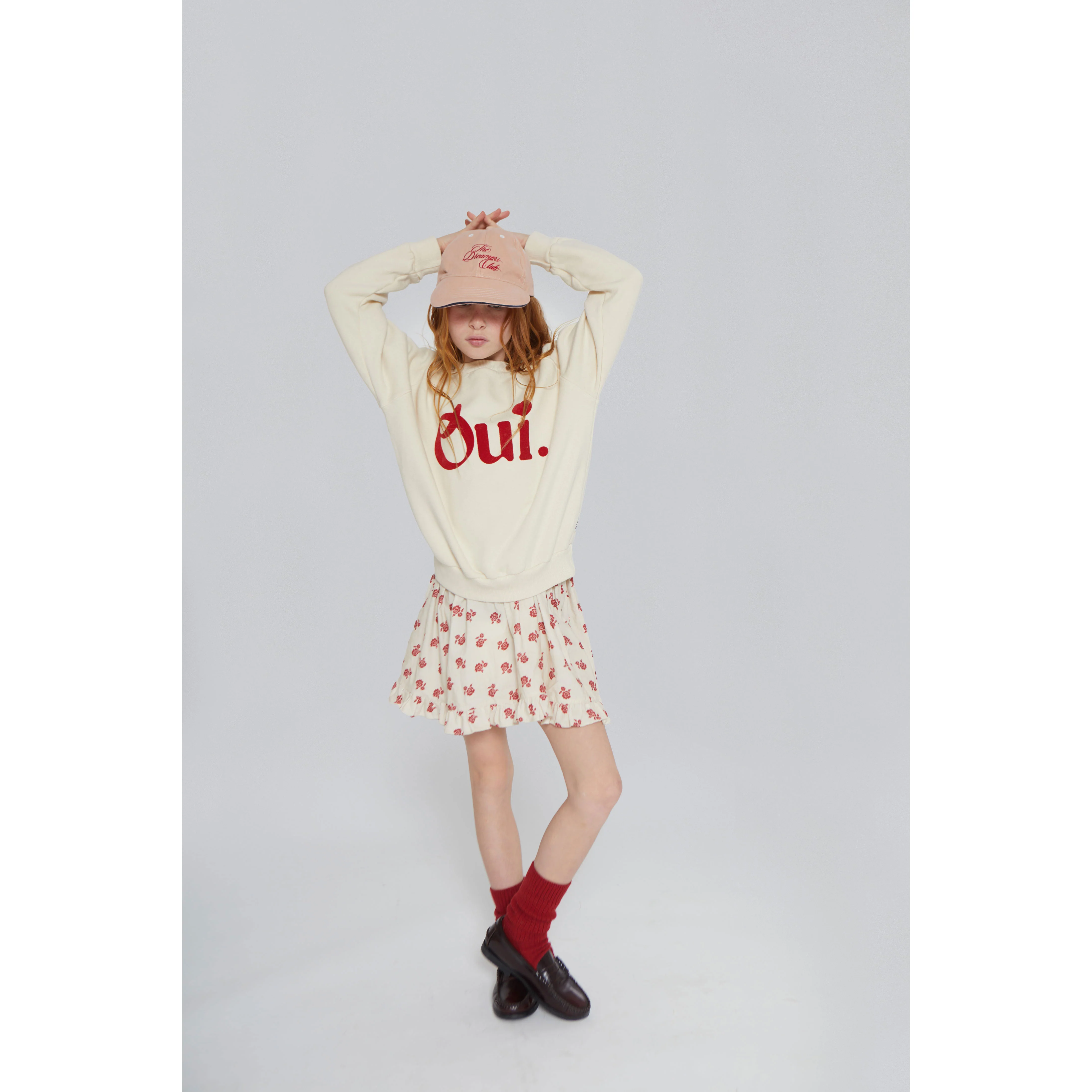 Mipounet Ecru/Rio Red Adela Corduroy Skirt - Image 2
