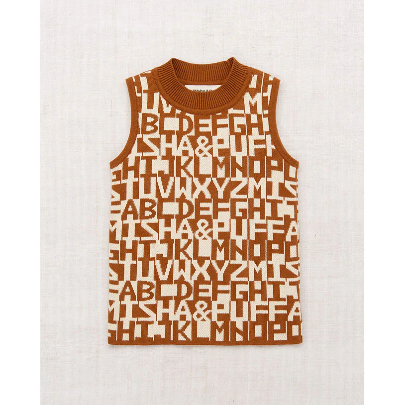 Misha and Puff  Acorn Alphabet Mock Neck Shell