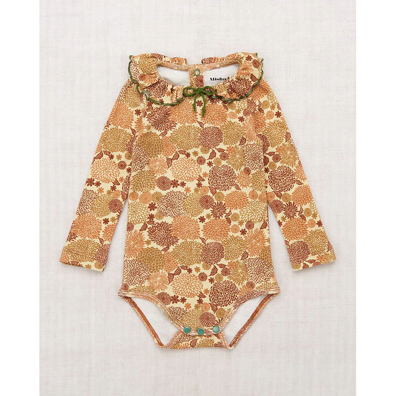 Misha and Puff Alabaster Chrysanthemum Pattie Onesie