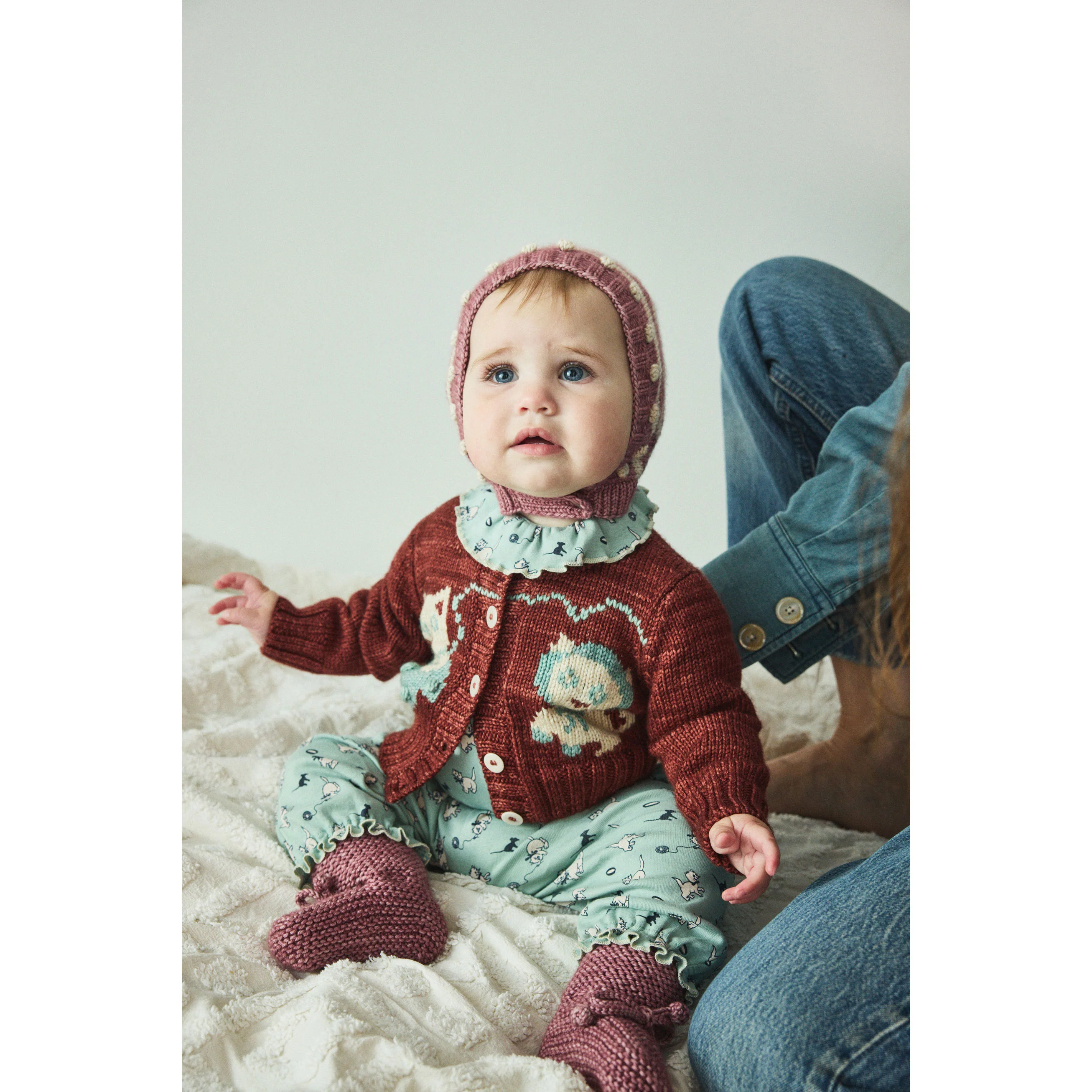Misha and Puff Antique Rose Baby Classic Booties - Image 2