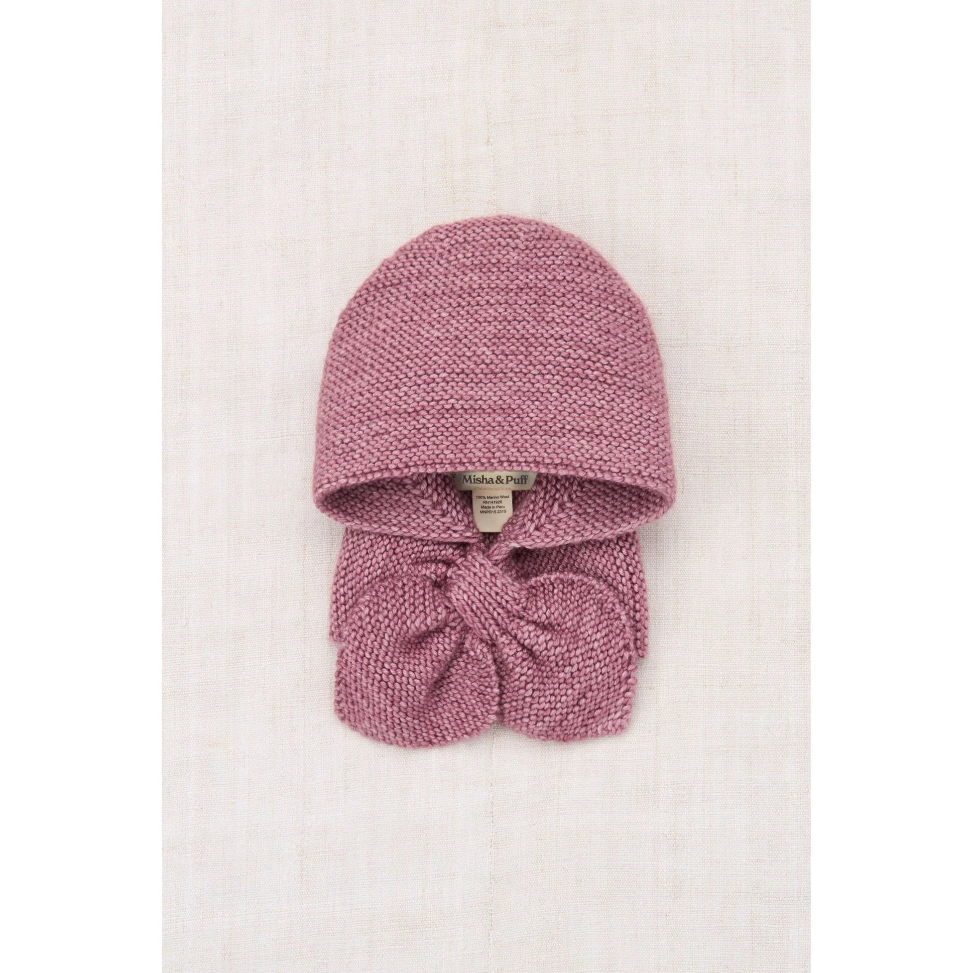 Misha and Puff Antique Rose Baby Sledding Hood