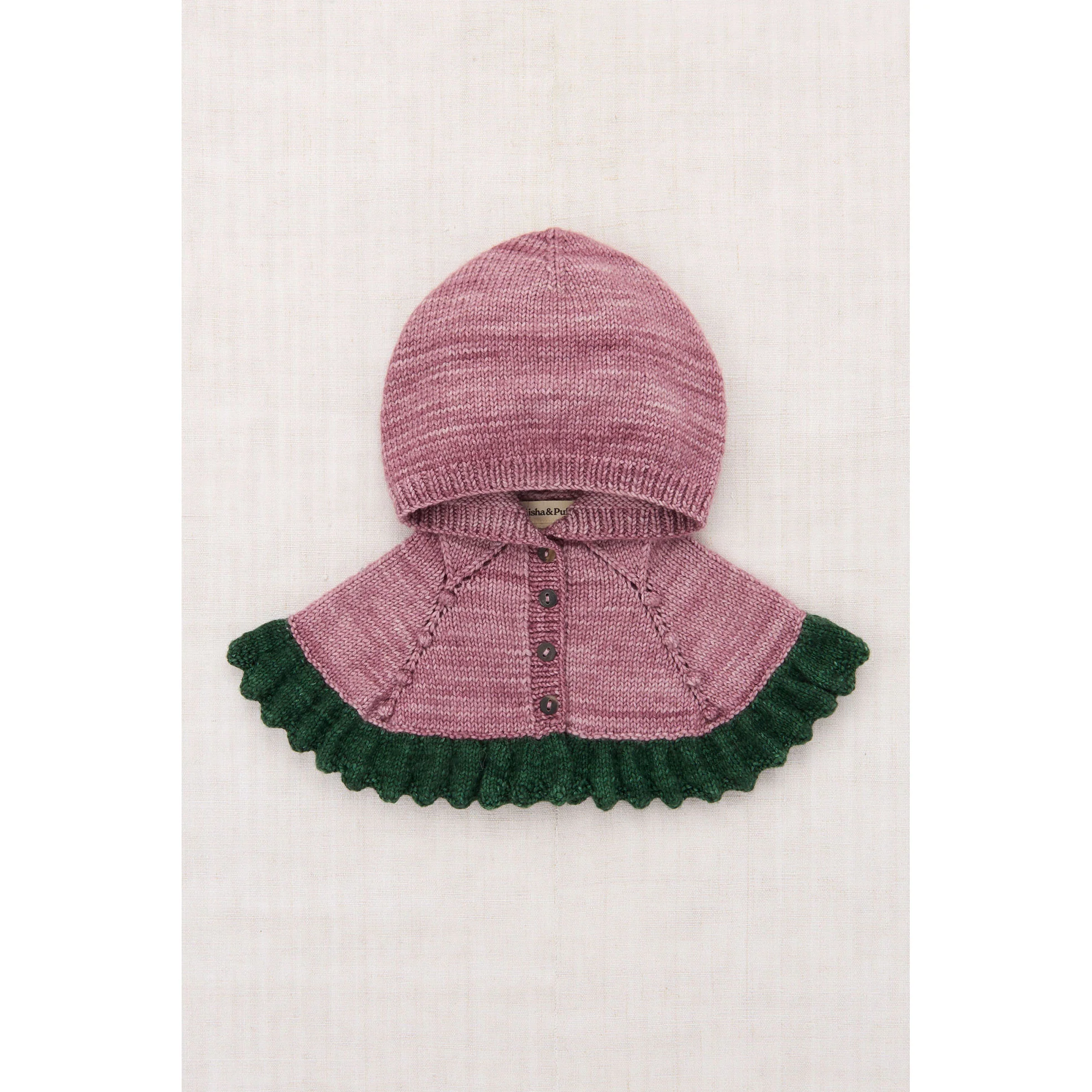 Misha and Puff Antique Rose Ruffle Capelet