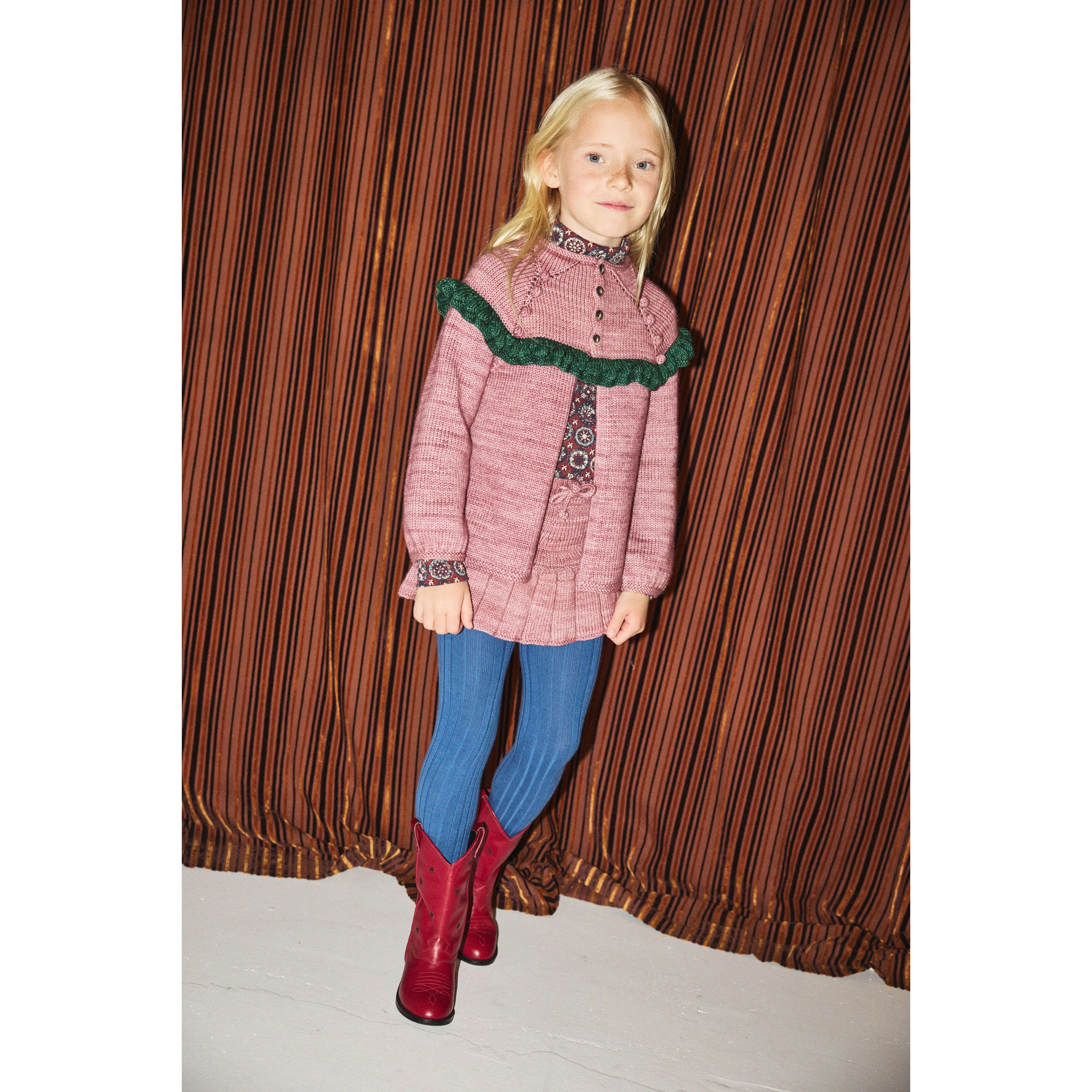 Misha and Puff Antique Rose Ruffle Cardigan - Image 2