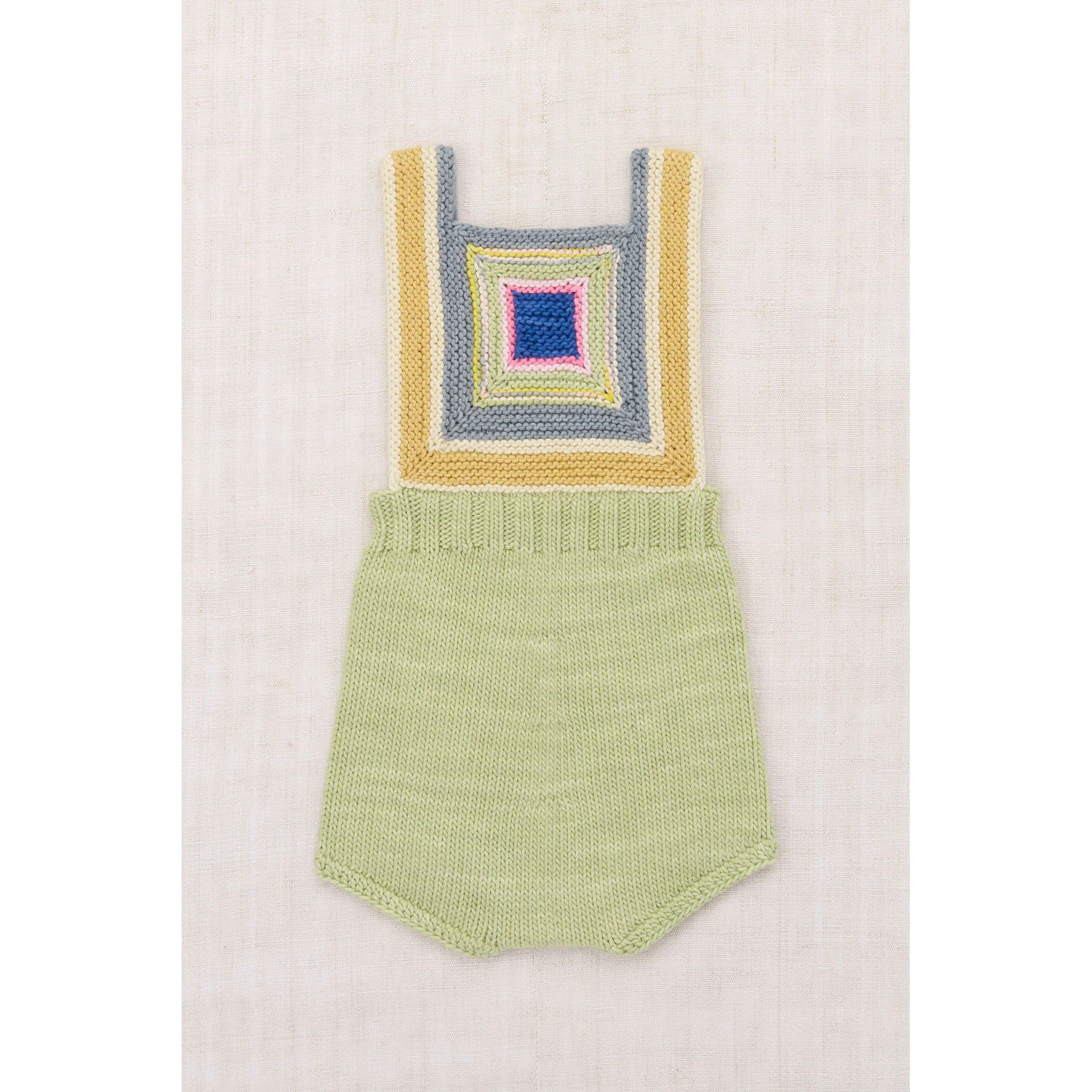 Misha and Puff Aventurine Baby Log Cabin Romper - Image 3