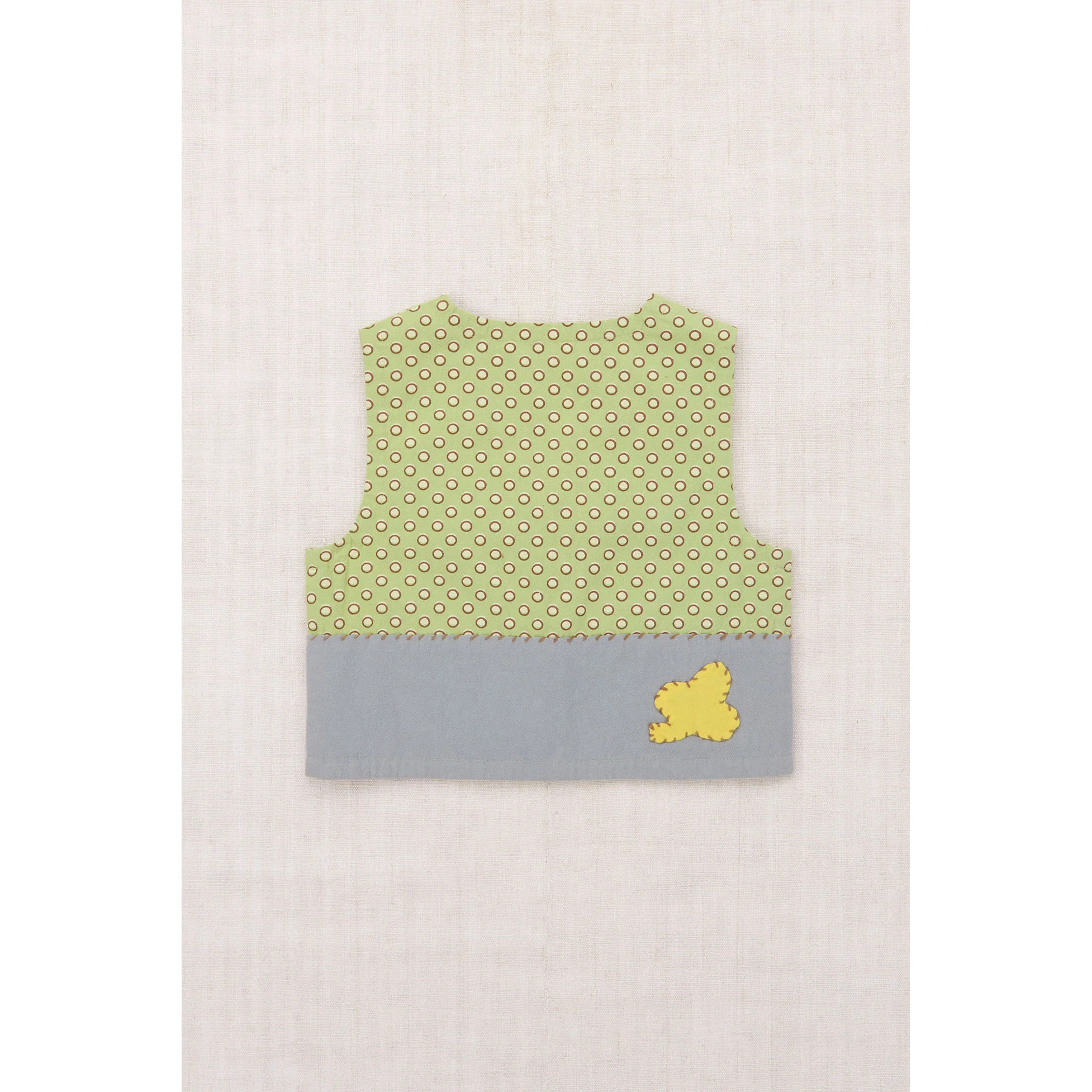 Misha and Puff Aventurine Ben-Day Dots Flock Applique Vest - Image 2