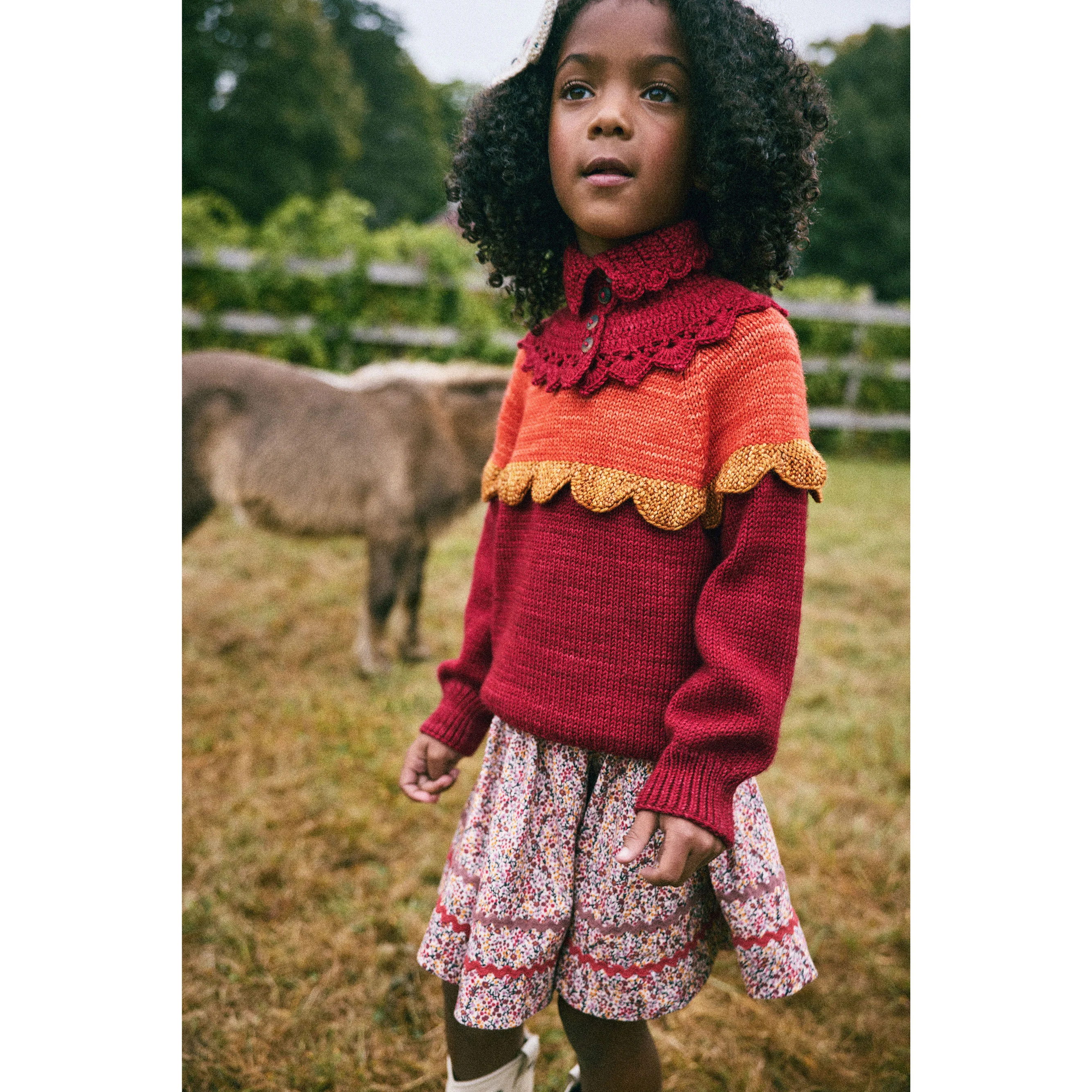 Misha and Puff Berry Crochet Button Collar - Image 2