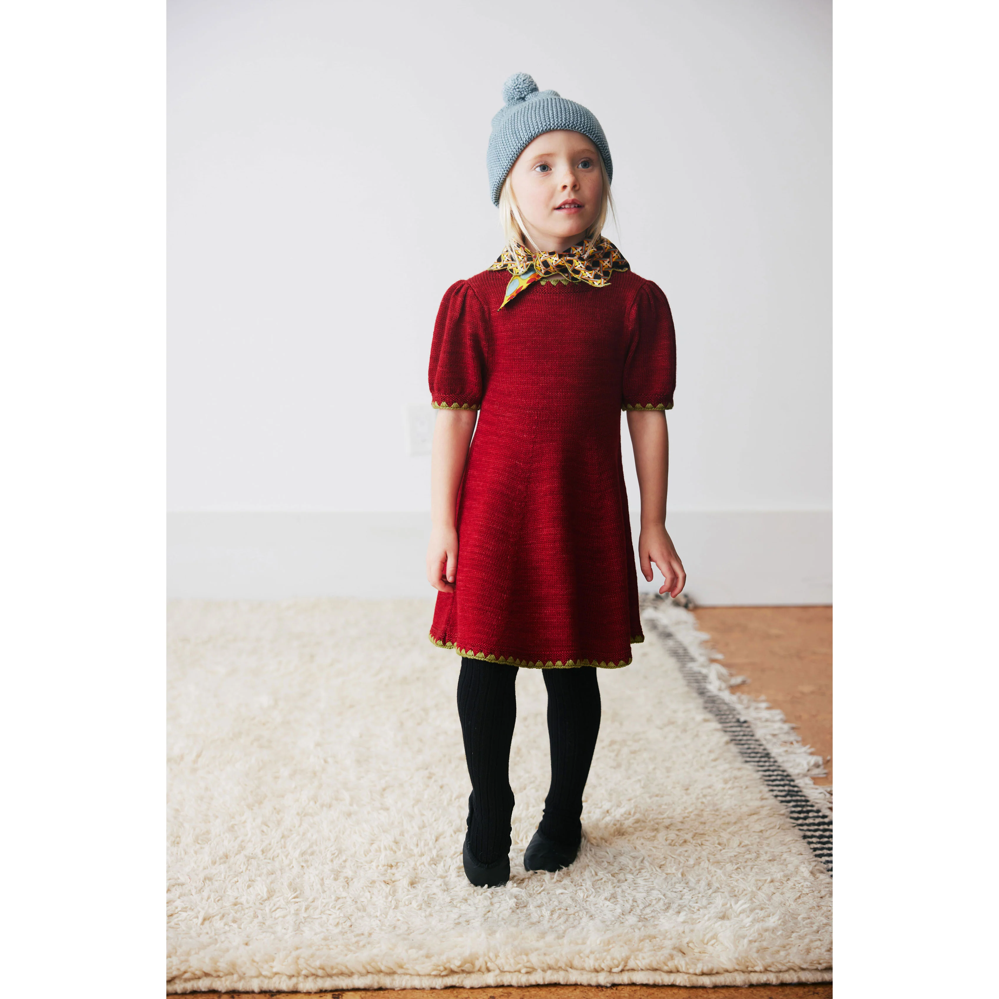 Misha and Puff Berry Crochet Trim Puff Dress - Image 2