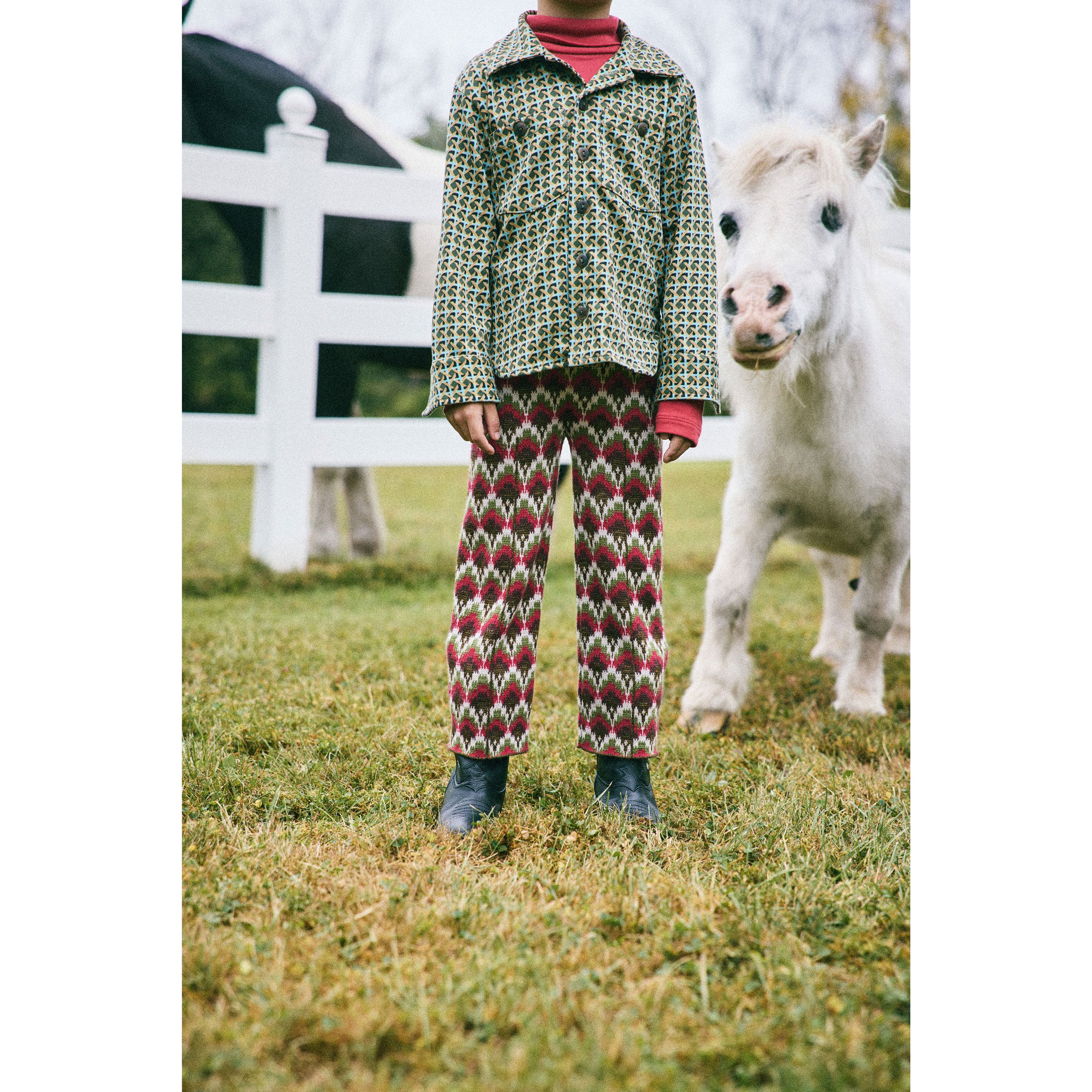 Misha and Puff Berry Feather Jacquard  Andre Pant - Image 2