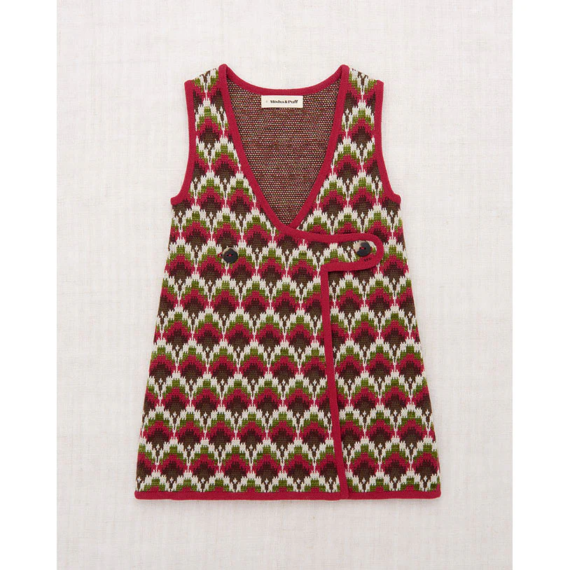 Misha and Puff Berry Feather Jacquard Bibi Dress