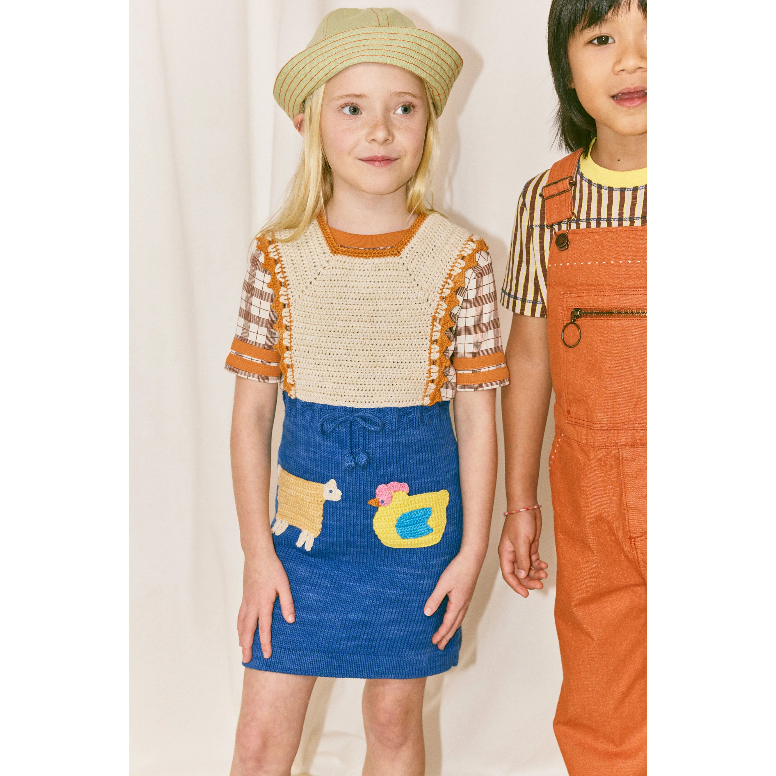 Misha and Puff Blue Ribbon Farm Topanga Pinafore - Image 2